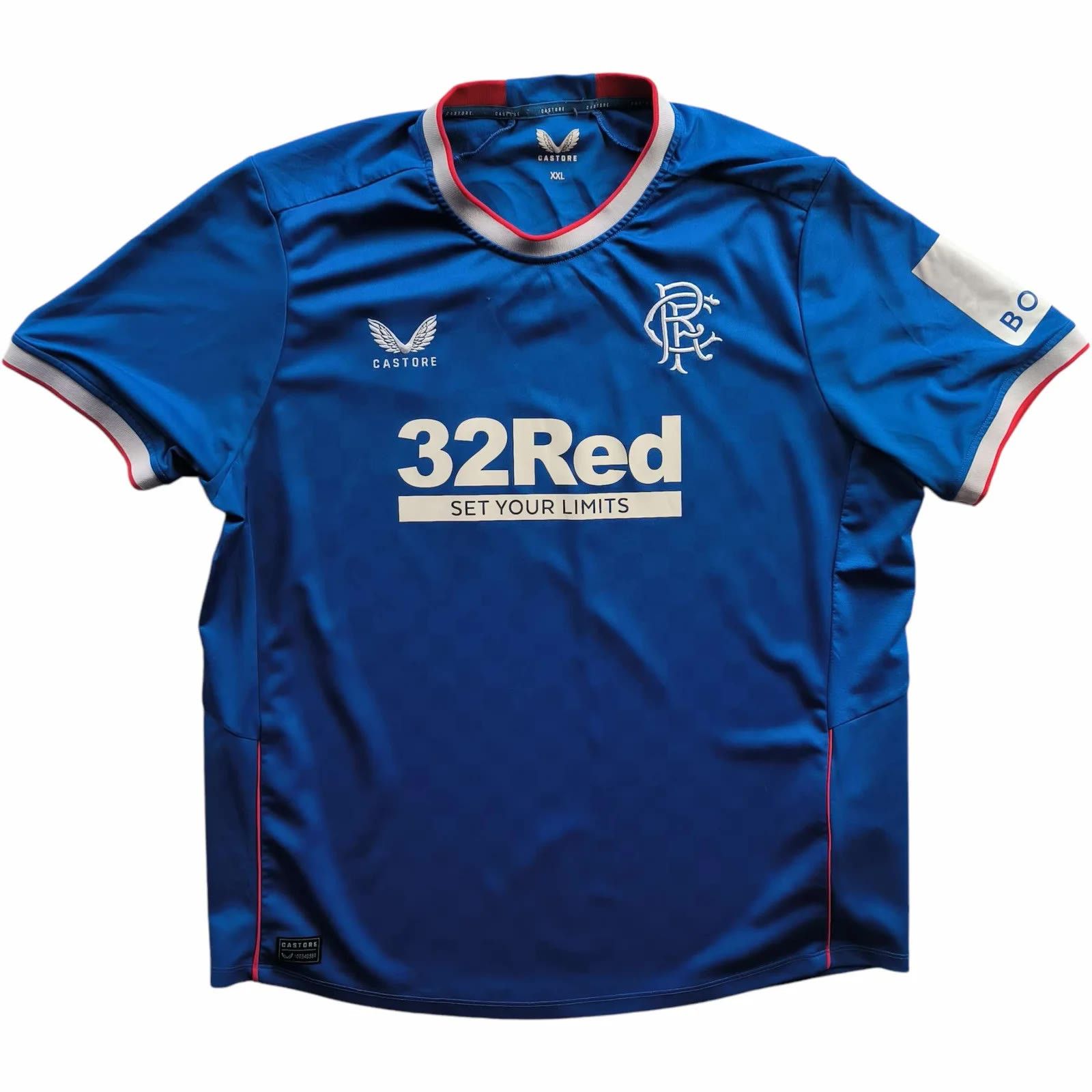 Castore Rangers 2022-23 Castore home football jersey size XXL Size US XXL / EU 58 / 5 - 1 Thumbnail