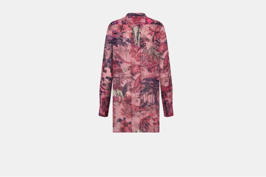 Dior o1w1db10824 Cotton Voile Blouse in Multicolor Size M / US 6-8 / IT 42-44 - 2 Thumbnail