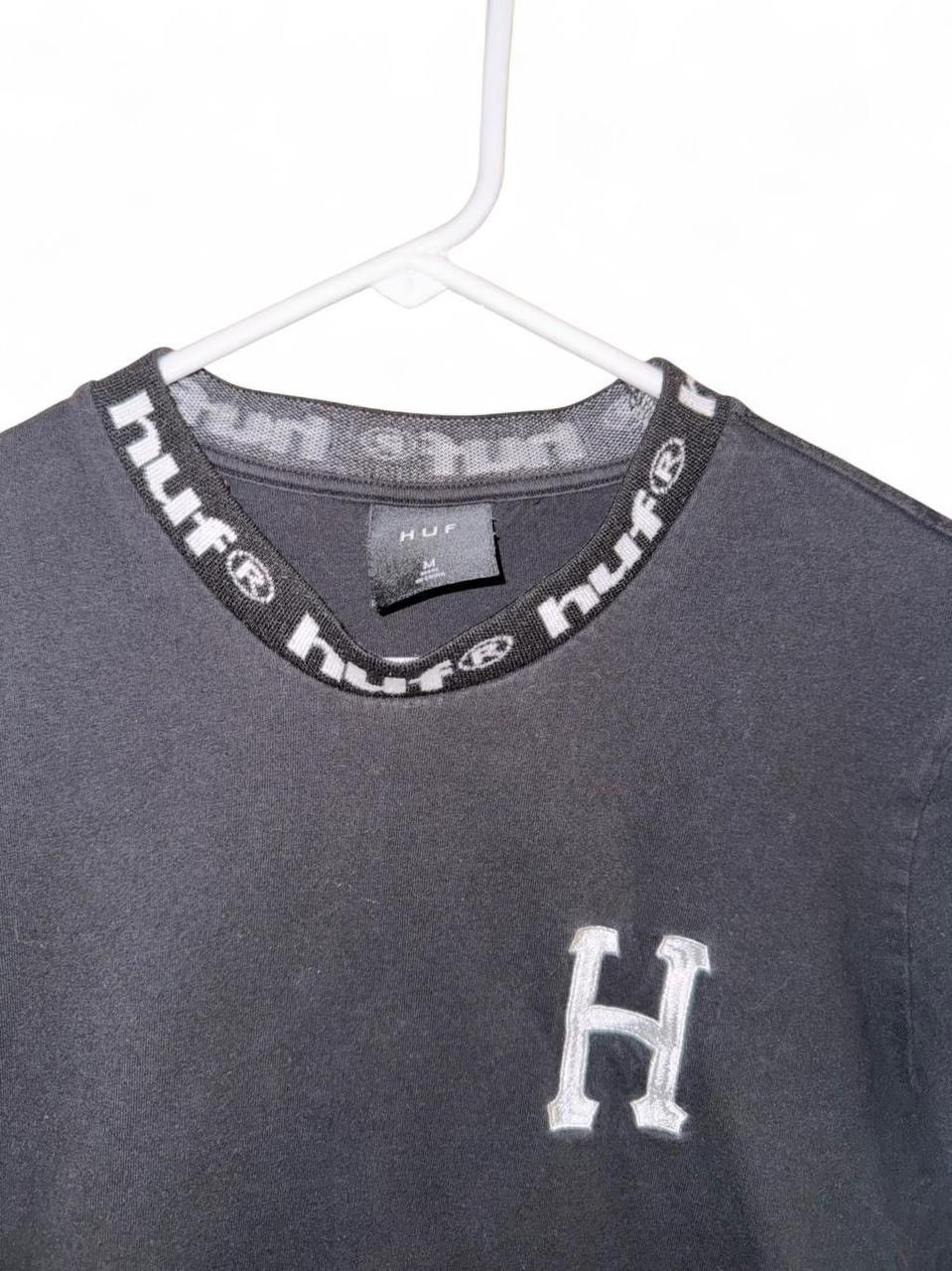 Huf HUF Cuffed / Collared T-Shirt with White Logo Size US M / EU 48-50 / 2 - 2 Thumbnail