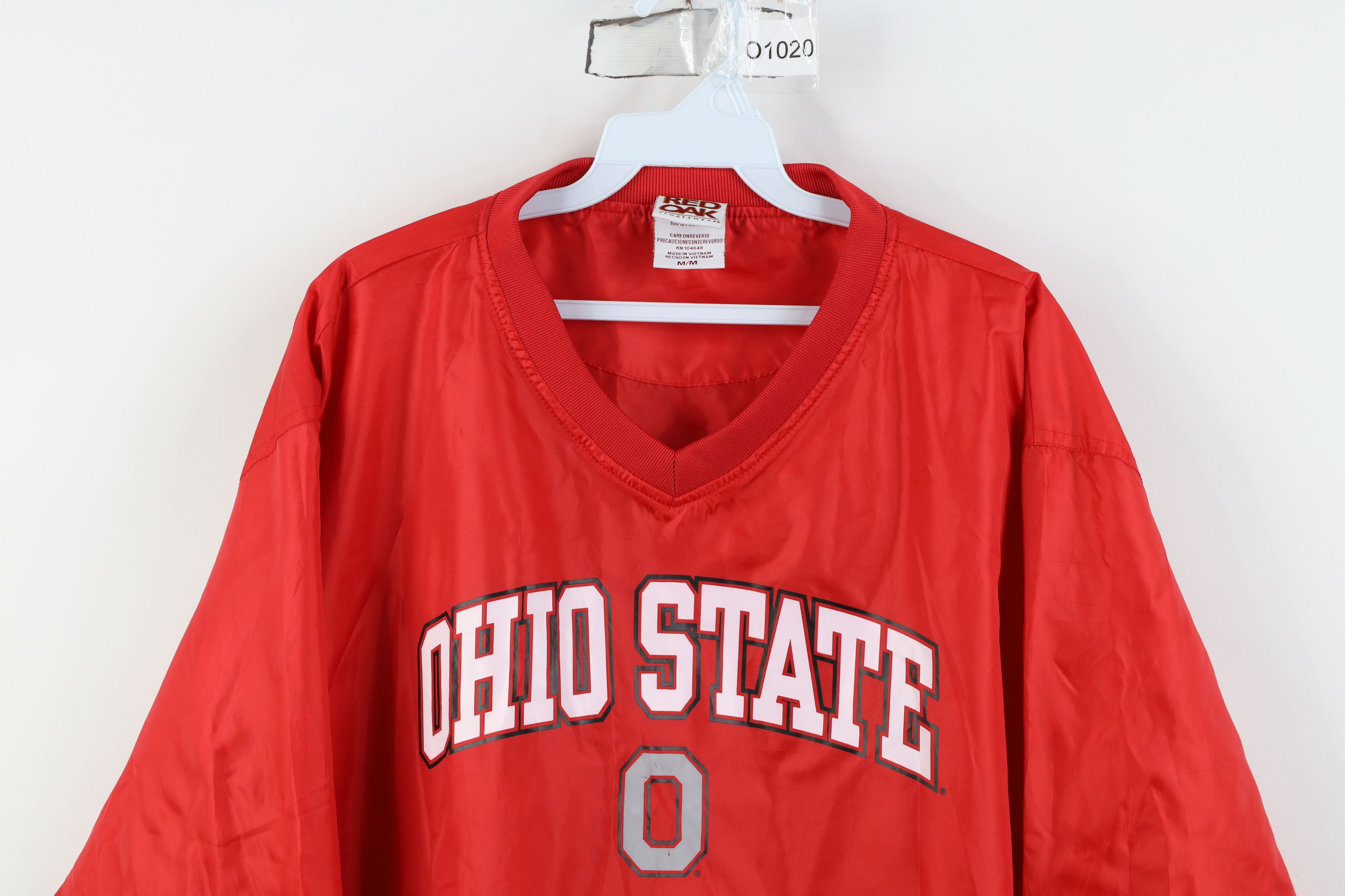 Vintage Vintage Y2K Ohio State University Windbreaker Jacket Red Size US M / EU 48-50 / 2 - 2 Thumbnail