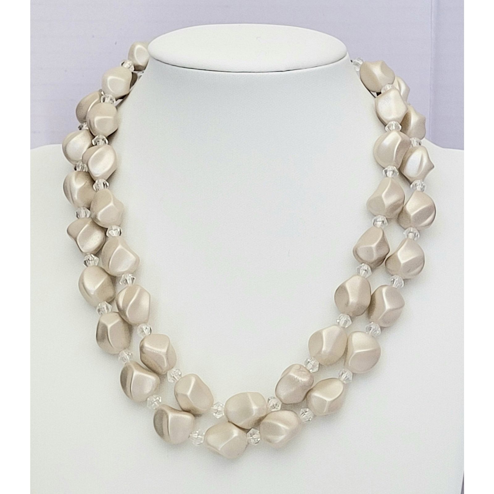Other Pearl Collar Necklace Germany Double Strand Vintage Beaded Size ONE SIZE - 6 Thumbnail