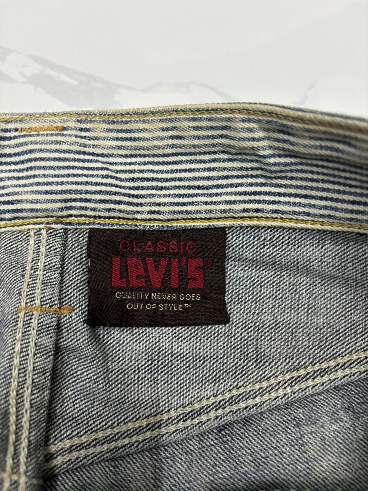 Kapital RARE VINTAGE LEVIS 503 RETRO BAGGY JEANS DISTRESS DENIM Size US 30 / EU 46 - 9 Thumbnail