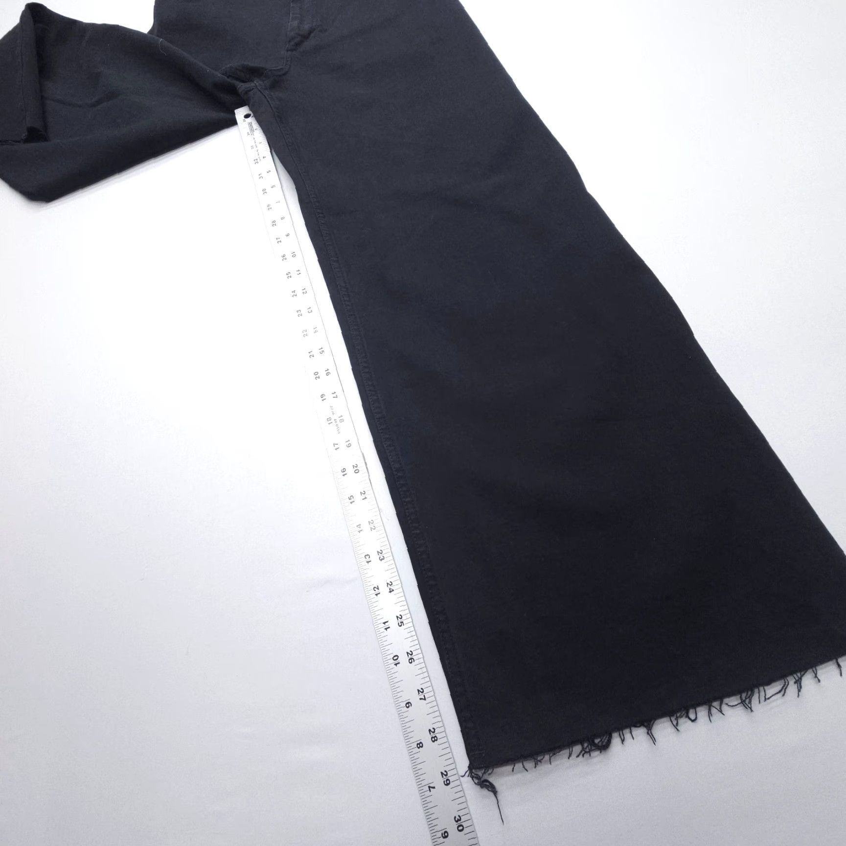 Zara Zara Black High Rise Wide Leg Jeans Size 10 29" Inseam Boho Bohemian 5-Pocket Regular Denim Cotton Nights? Size 32" / US 10 / IT 46 - 5 Thumbnail