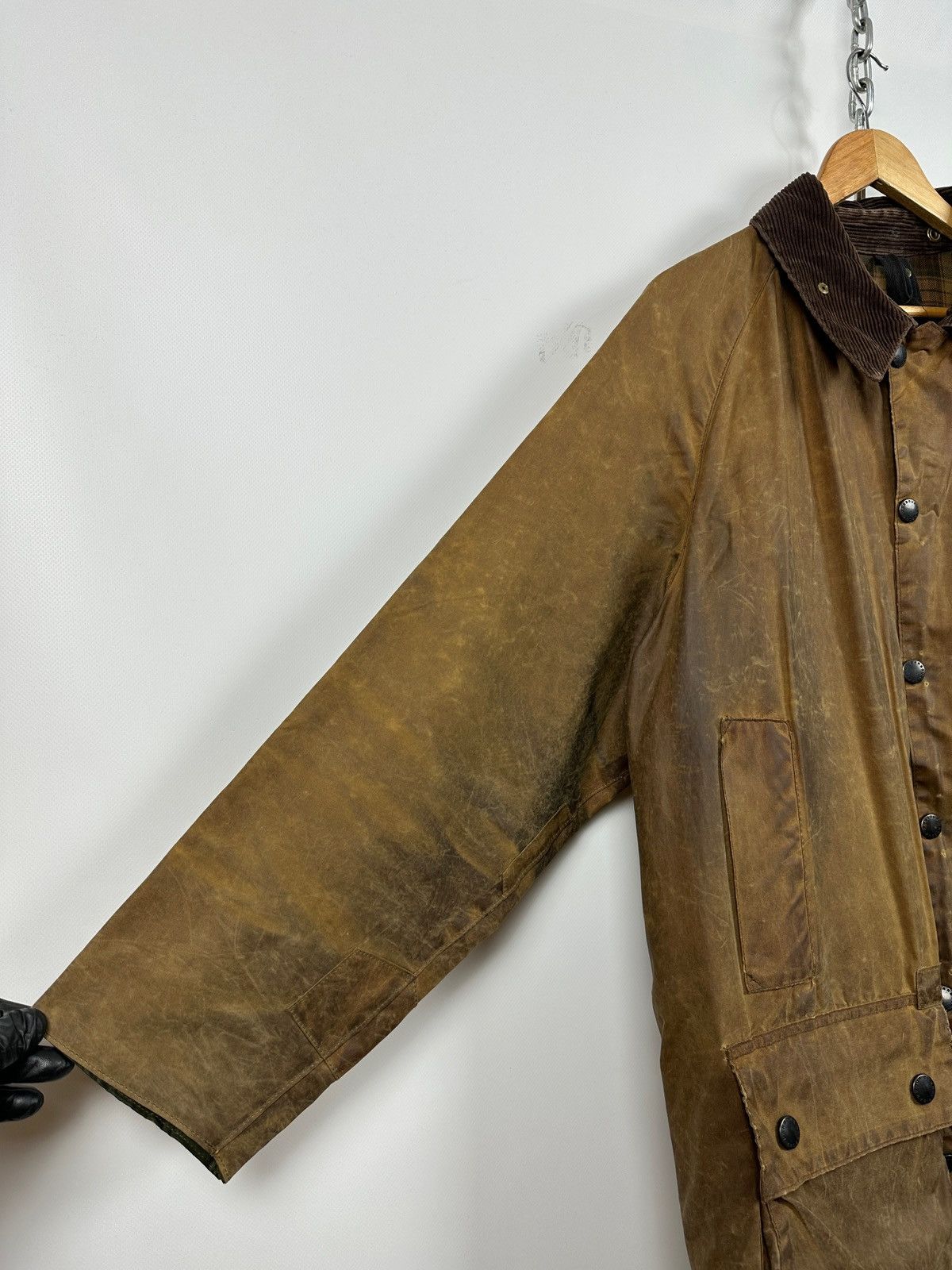 Barbour Vintage Barbour Beaufort Olive Brown Waxed Coat Jacket Size US XXL / EU 58 / 5 - 13 Thumbnail