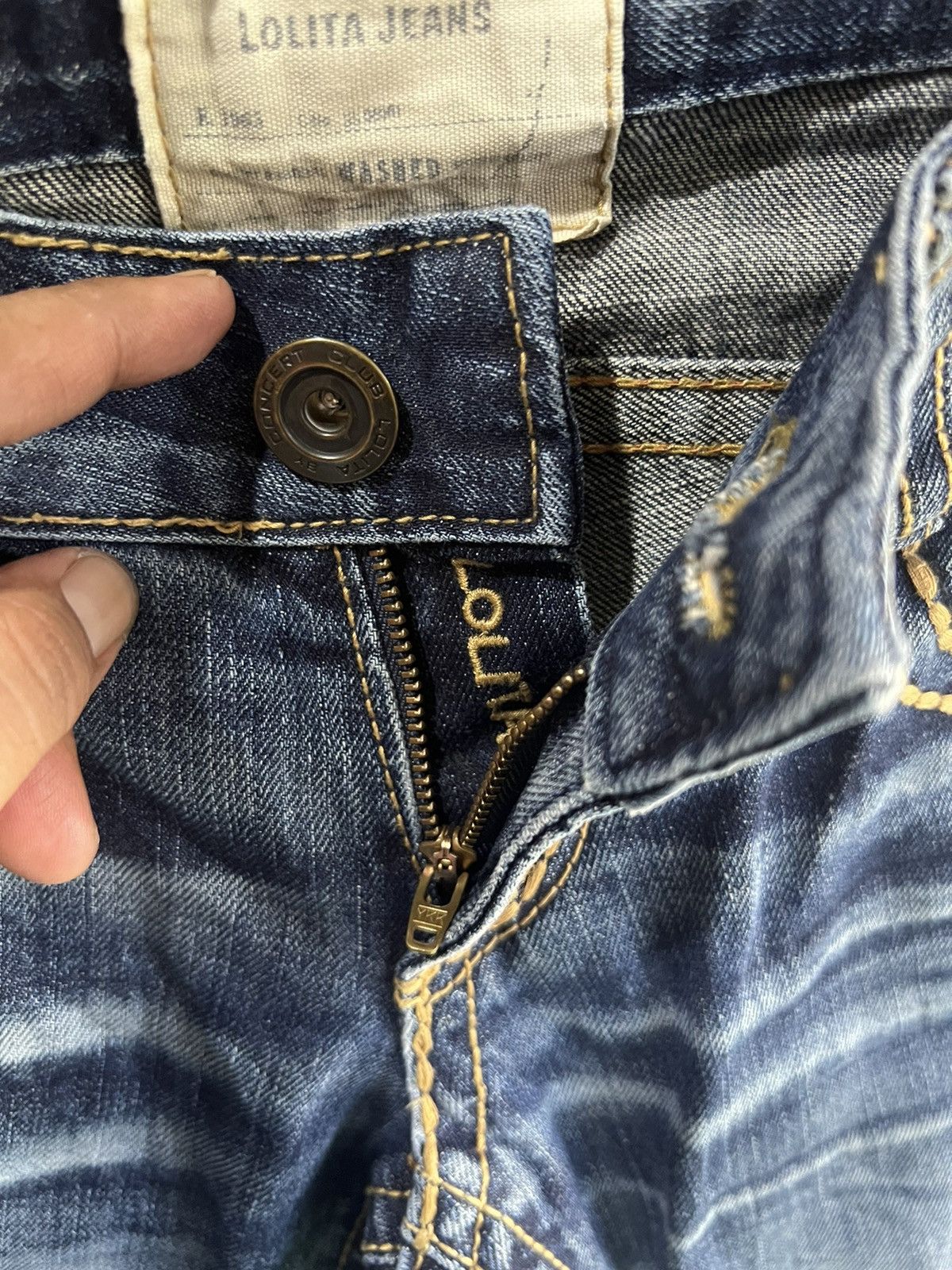 Other 🔥Rare Lolita Jeans Flared Distressed Denim Size 29" - 10 Thumbnail