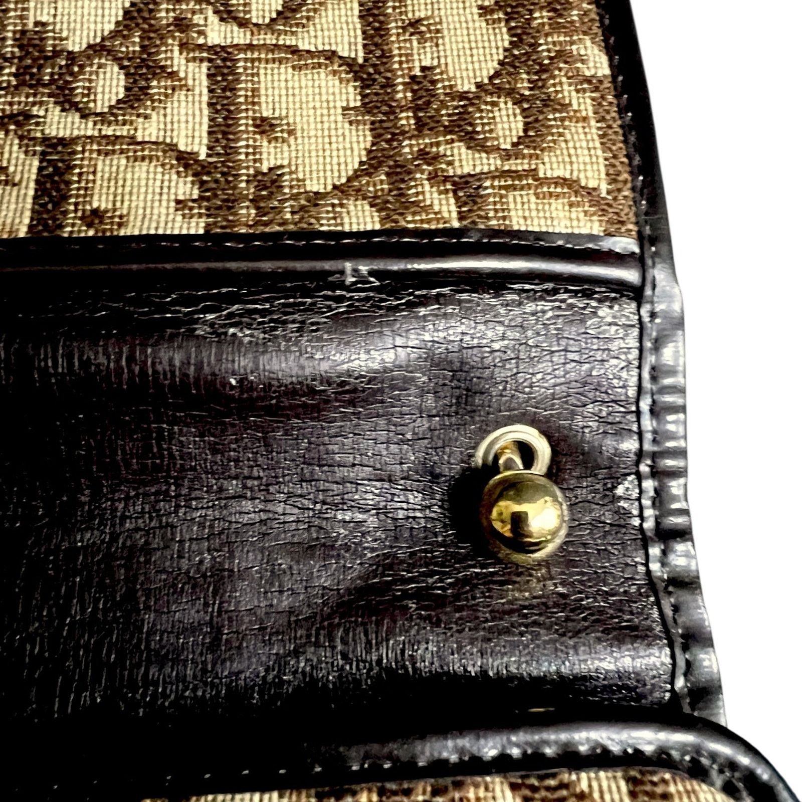 Christian Dior Monsieur Vintage Christian Dior Trotter Canvas Logo Gold Chain Purse Size ONE SIZE - 7 Thumbnail