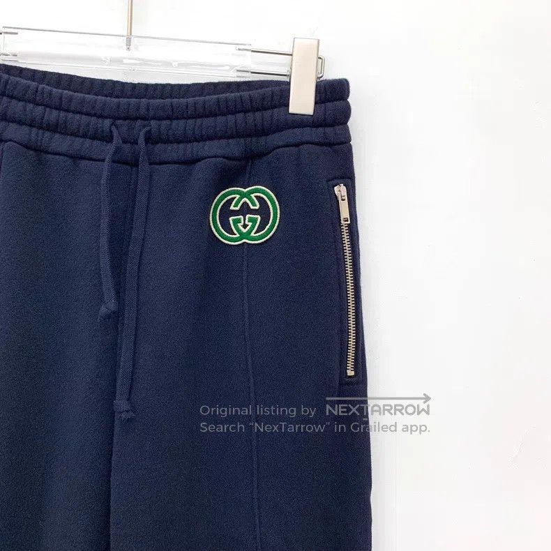 Gucci Gucci Size S 23 dark blue logo embroidered cotton casual tr Size US 29 - 3 Thumbnail