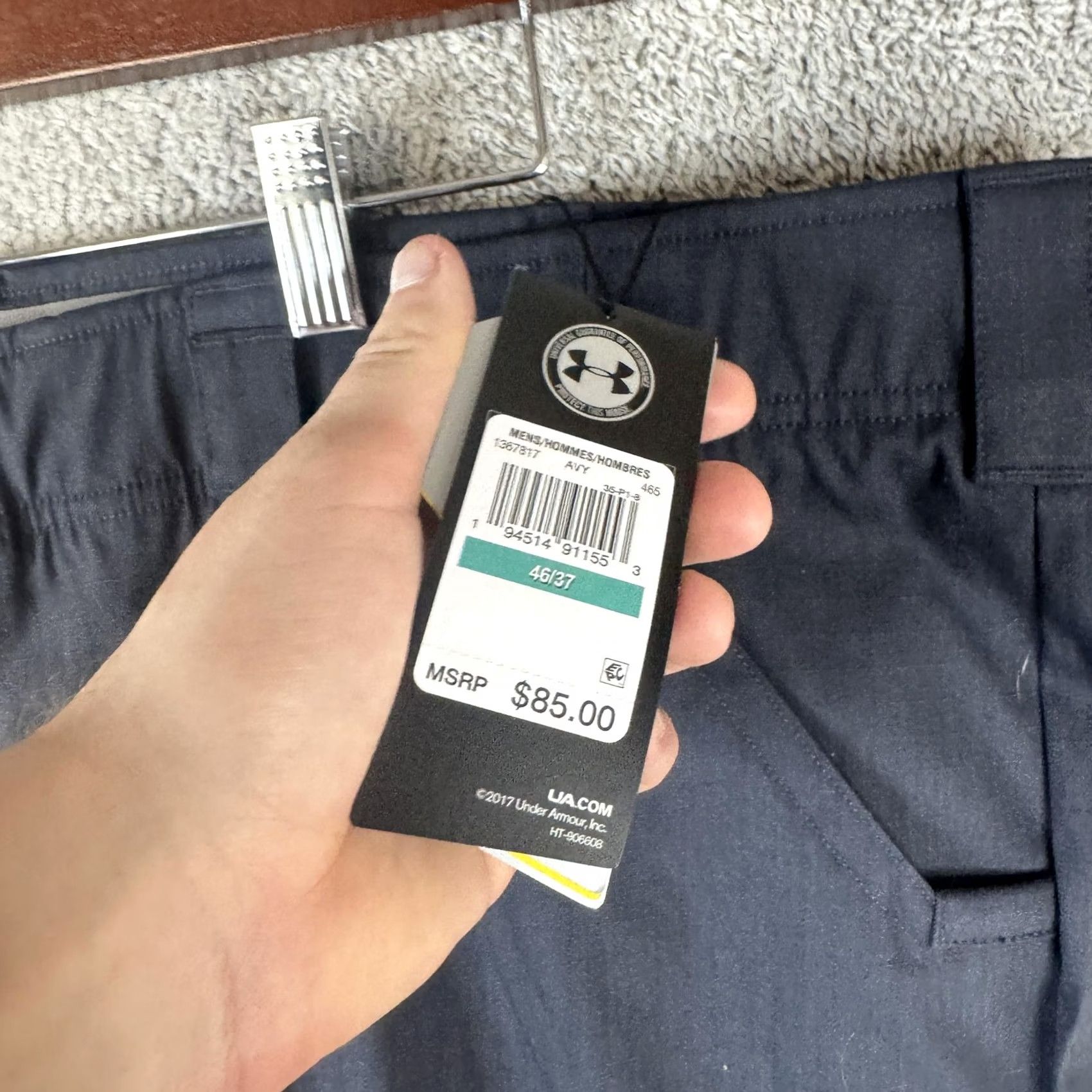 Under Armour Under Armour UA Storm Cargo Pants Mens 46x37 Navy Blue Water-Repellent Workwear Size US 30 / EU 46 - 6 Thumbnail
