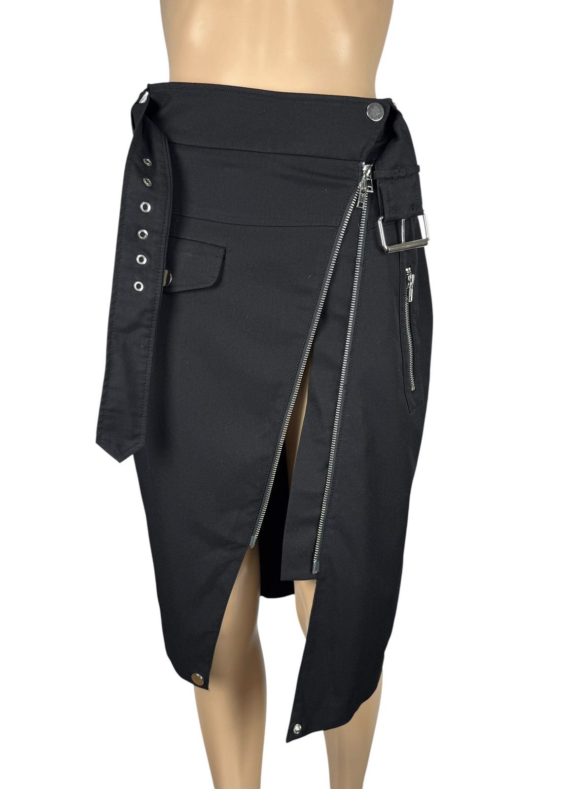 Jean Paul Gaultier Jean Paul Gaultier Lindex Skirt Pencil Full Zip Belted UK10 Size 28" / US 6 / IT 42 - 11 Thumbnail