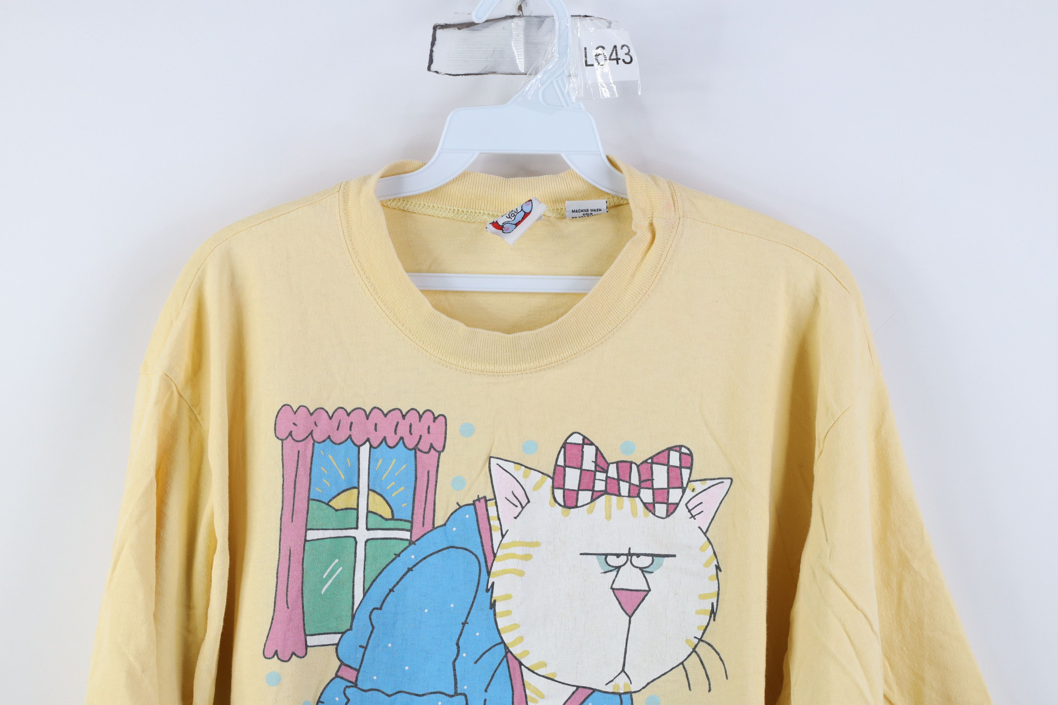 Vintage Vintage 90s Morning People On Sight Cat Night T-Shirt Size XL / US 12-14 / IT 48-50 - 2 Thumbnail