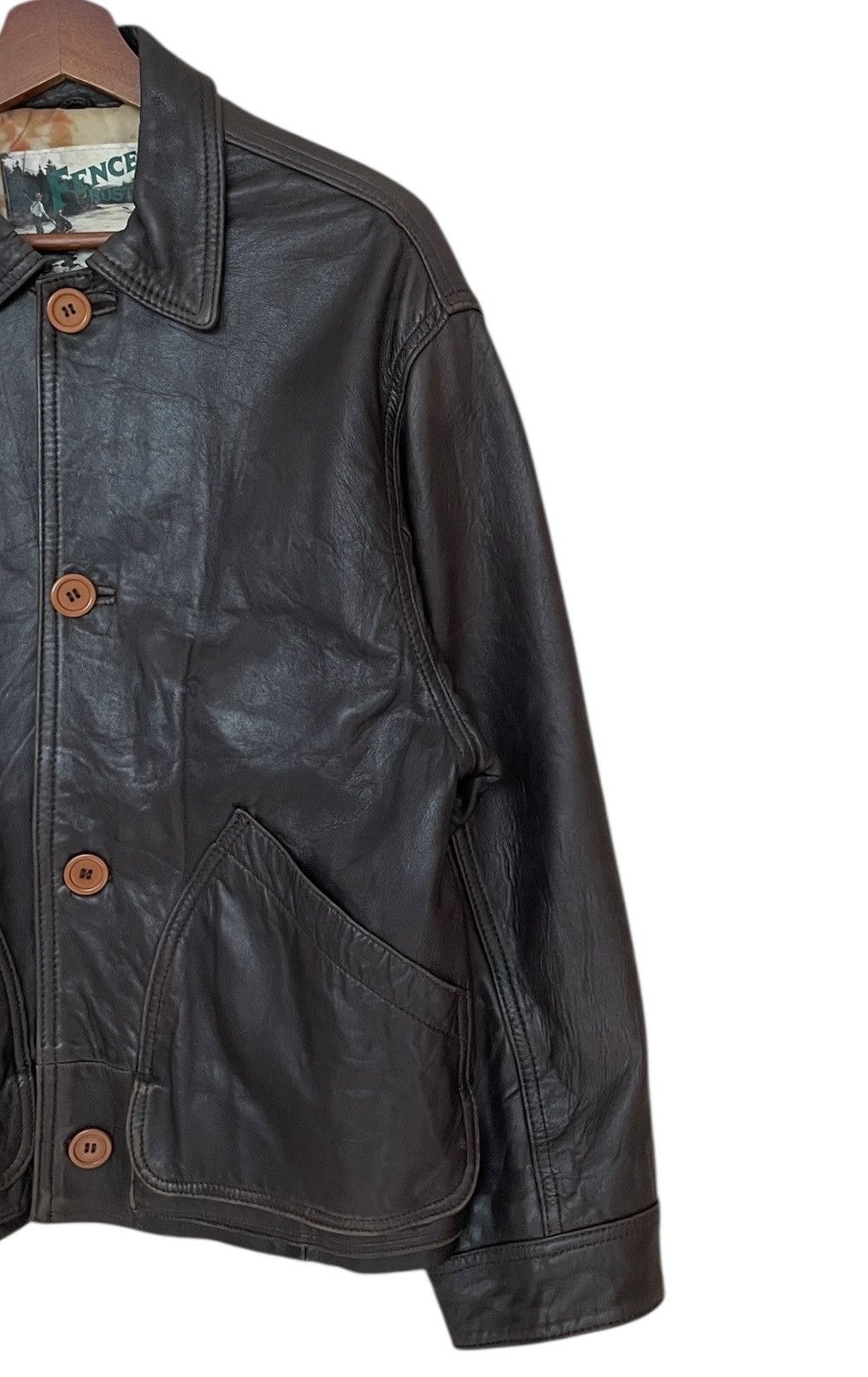 Vintage Vintage Japanese Brand Fence Buster Leather Jacket 1990s Size US M / EU 48-50 / 2 - 4 Thumbnail