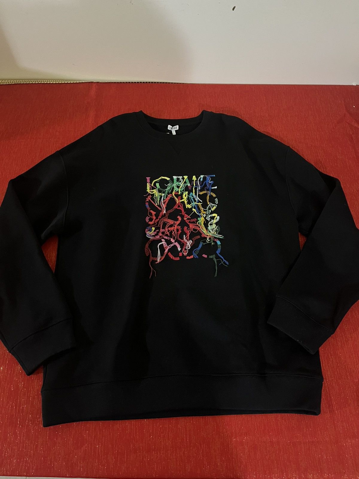 Loewe Loewe Multicolor Logo Thread Sweatshirt Sz L Size US L / EU 52-54 / 3 - 7 Thumbnail