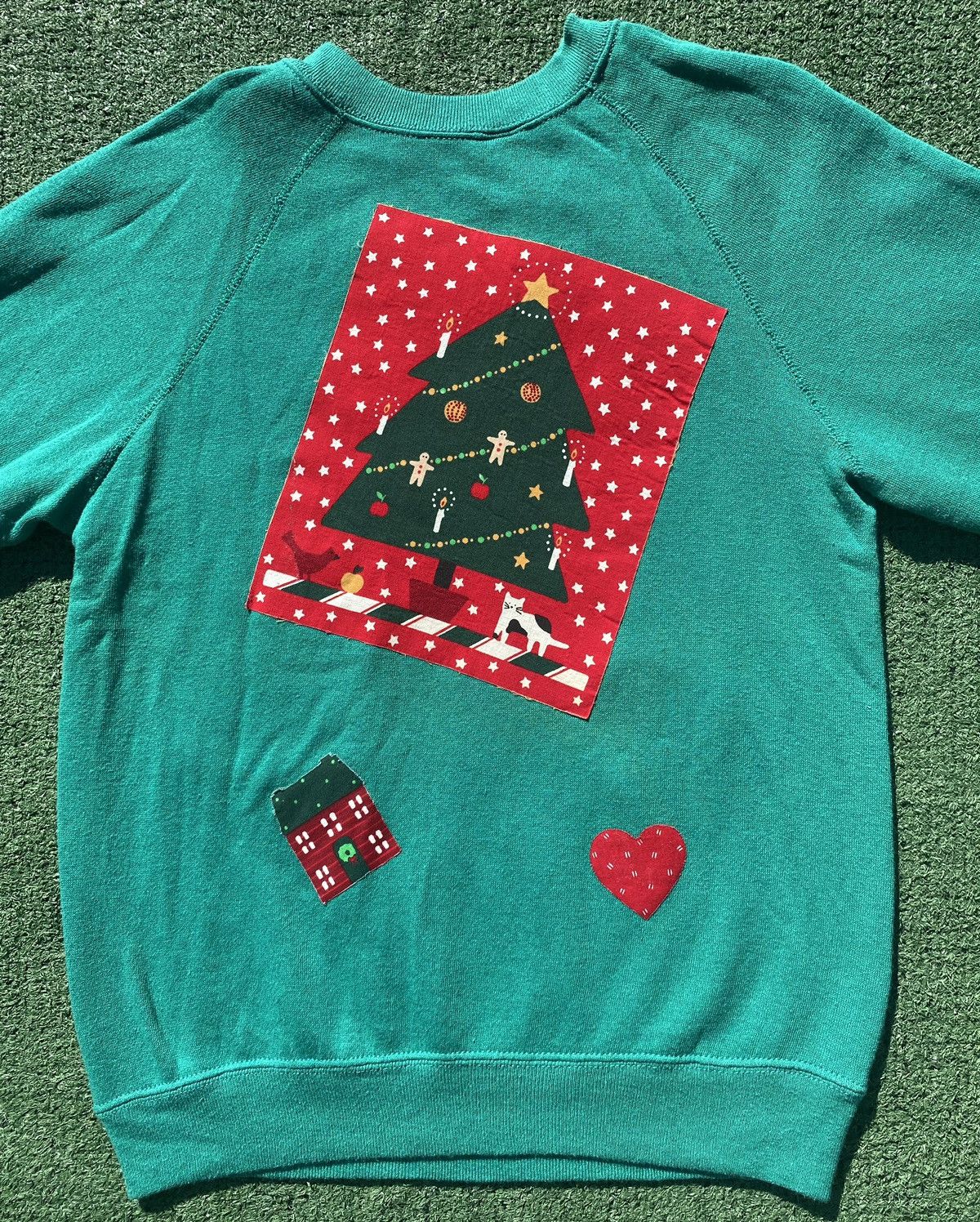 Tultex Vintage 80’s Christmas Santa Cat Tree Sweatshirt Sz Small Size S / US 4 / IT 40 - 7 Thumbnail