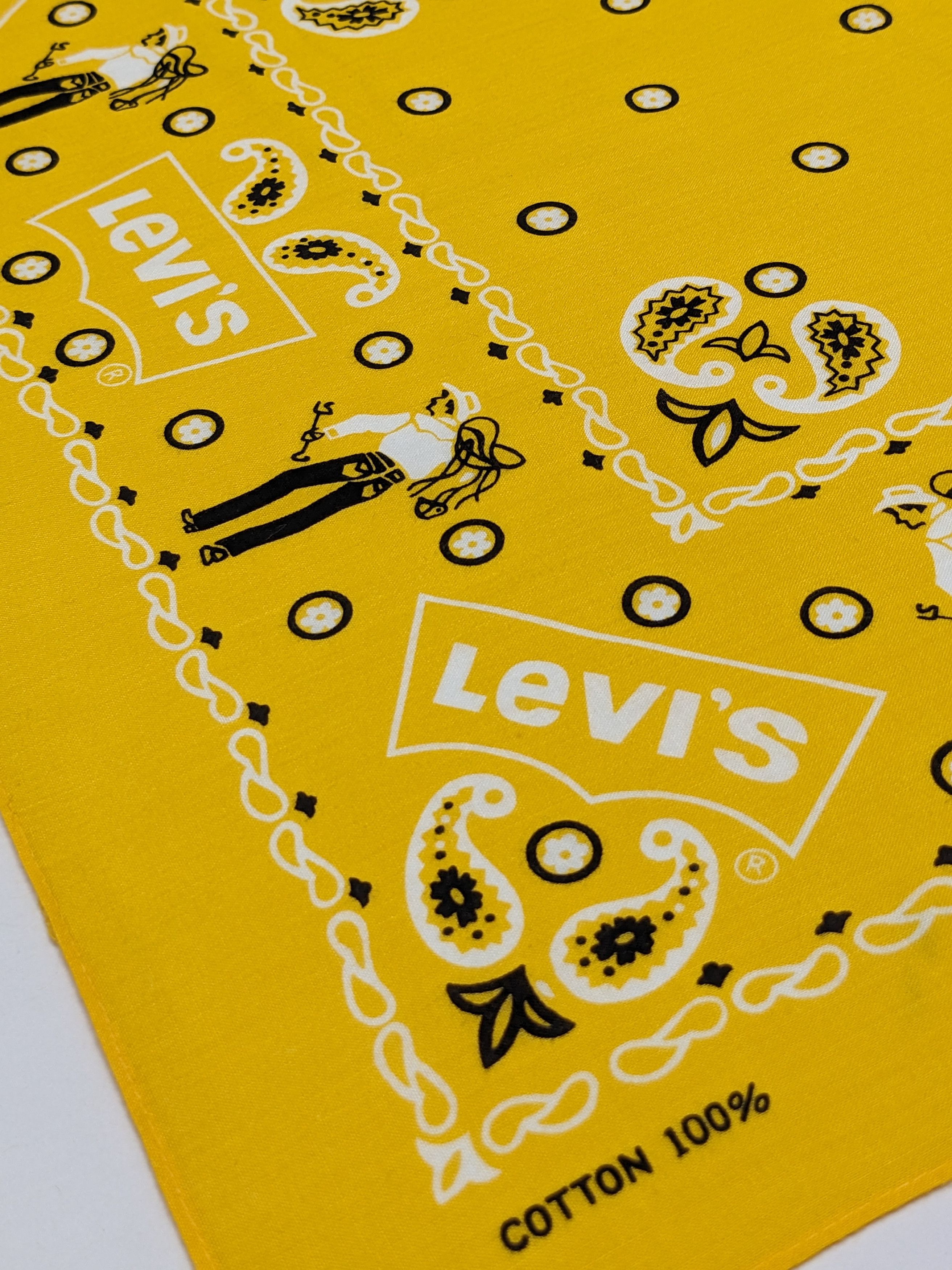 Levi's VINTAGE LEVI'S BANDANA COWBOY WESTERN BATWING HANDKERCHIEF Size ONE SIZE - 2 Thumbnail