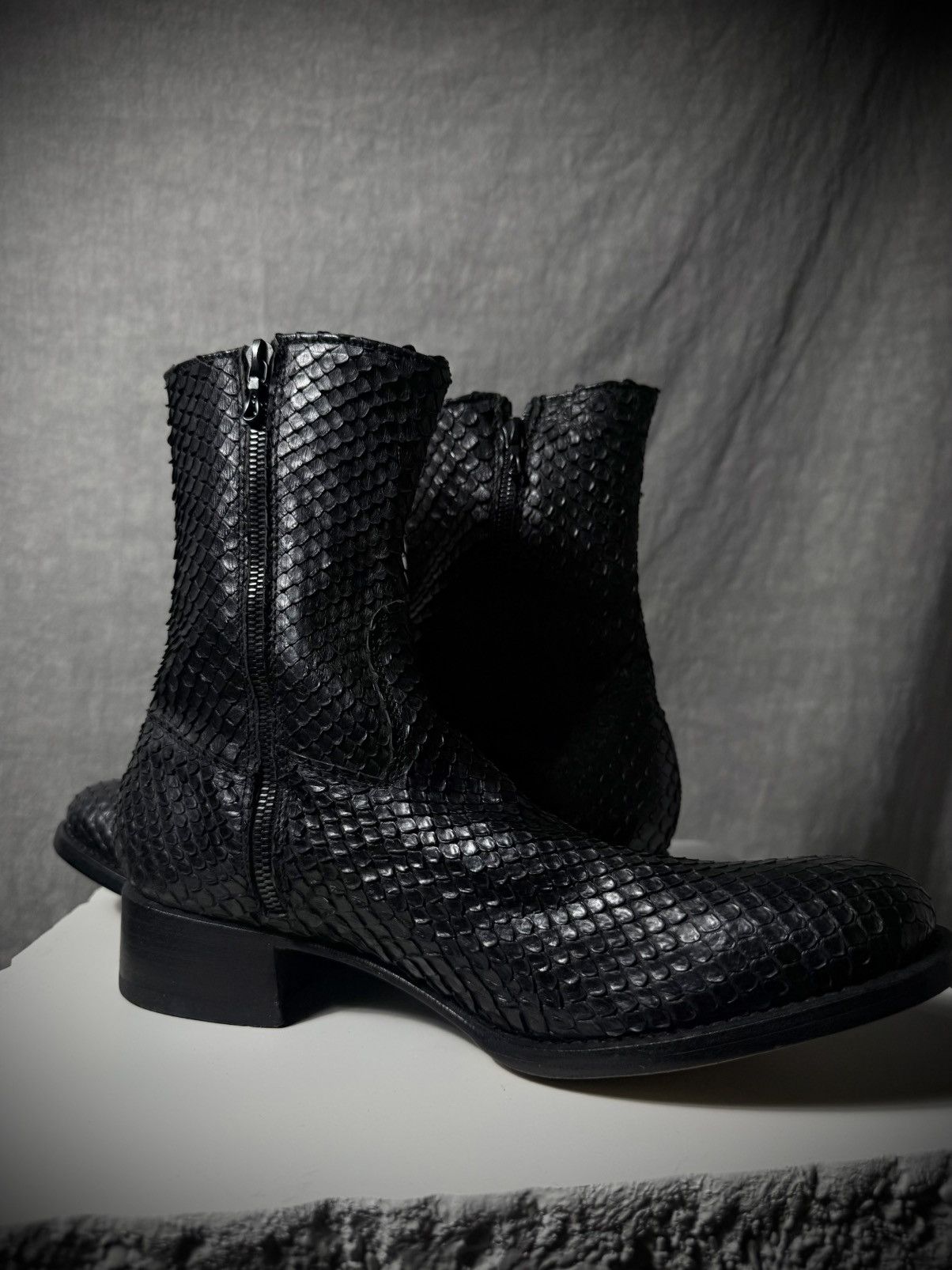 Carpe Diem Carpe Diem Python Leather Side-Zip Boots Size US 9 / EU 42 - 3 Thumbnail