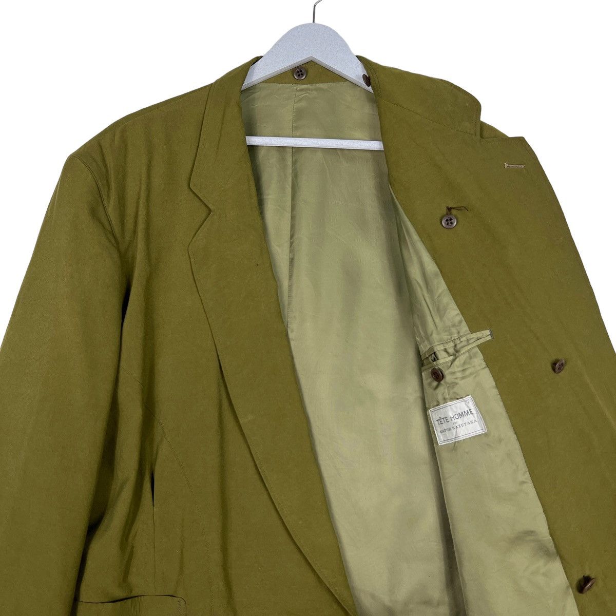 Issey Miyake 🔥 TETE HOMME par KATOH KAZUTAKA DOUBLE BREAST LAZER JACKET Size US L / EU 52-54 / 3 - 11 Thumbnail