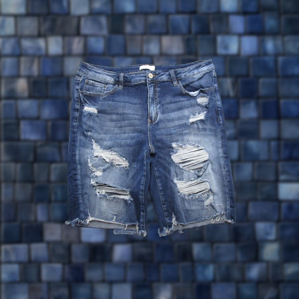 Vintage KanCan Bermuda Shorts Denim 5-Pocket Blue Size 33 Womens Casual Summer Size 24" / US 00 / IT 34 - 1 Thumbnail