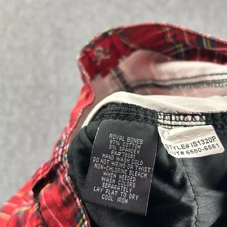 Other Royal Bones Juniors 5 Plaid Red Skinny Casual Cotton Blend Size 26" / US 2 / IT 38 - 9 Thumbnail