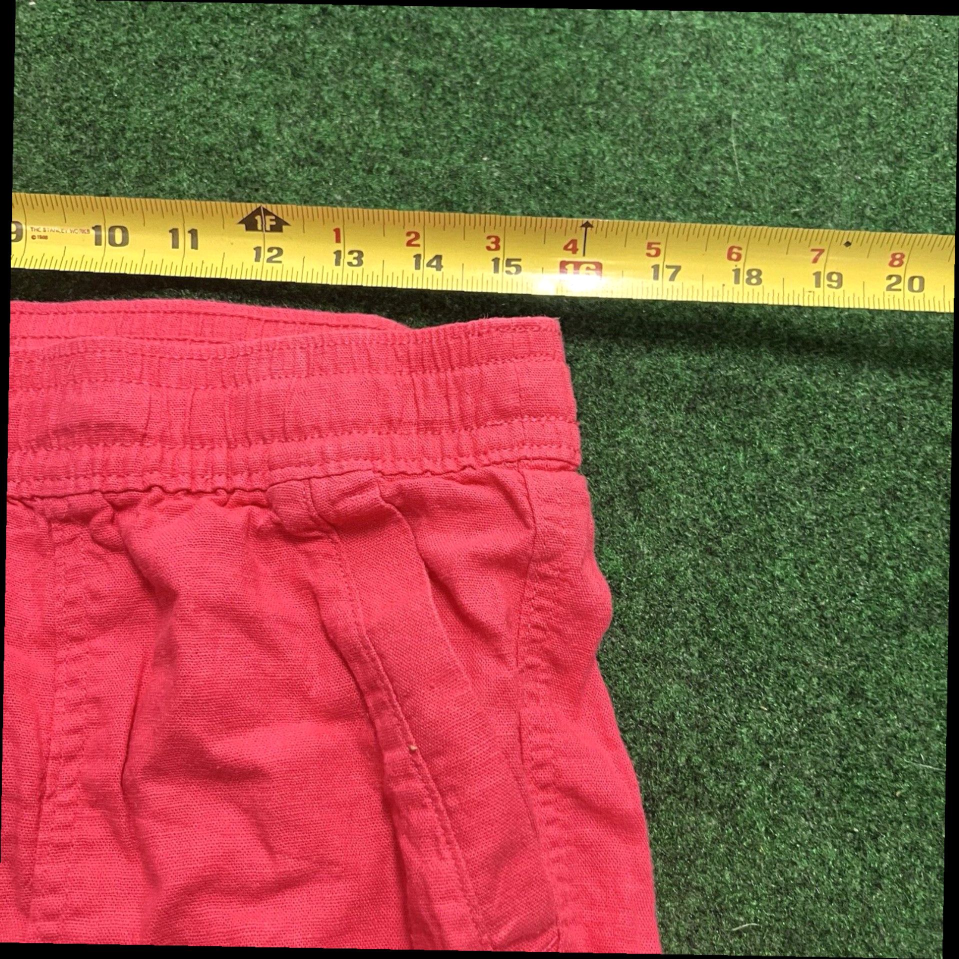 Nautica Nautica Shorts Womens Size L Pink Linen Blend Pull on Drawtring Pockets Casual Size 32" / US 10 / IT 46 - 4 Thumbnail