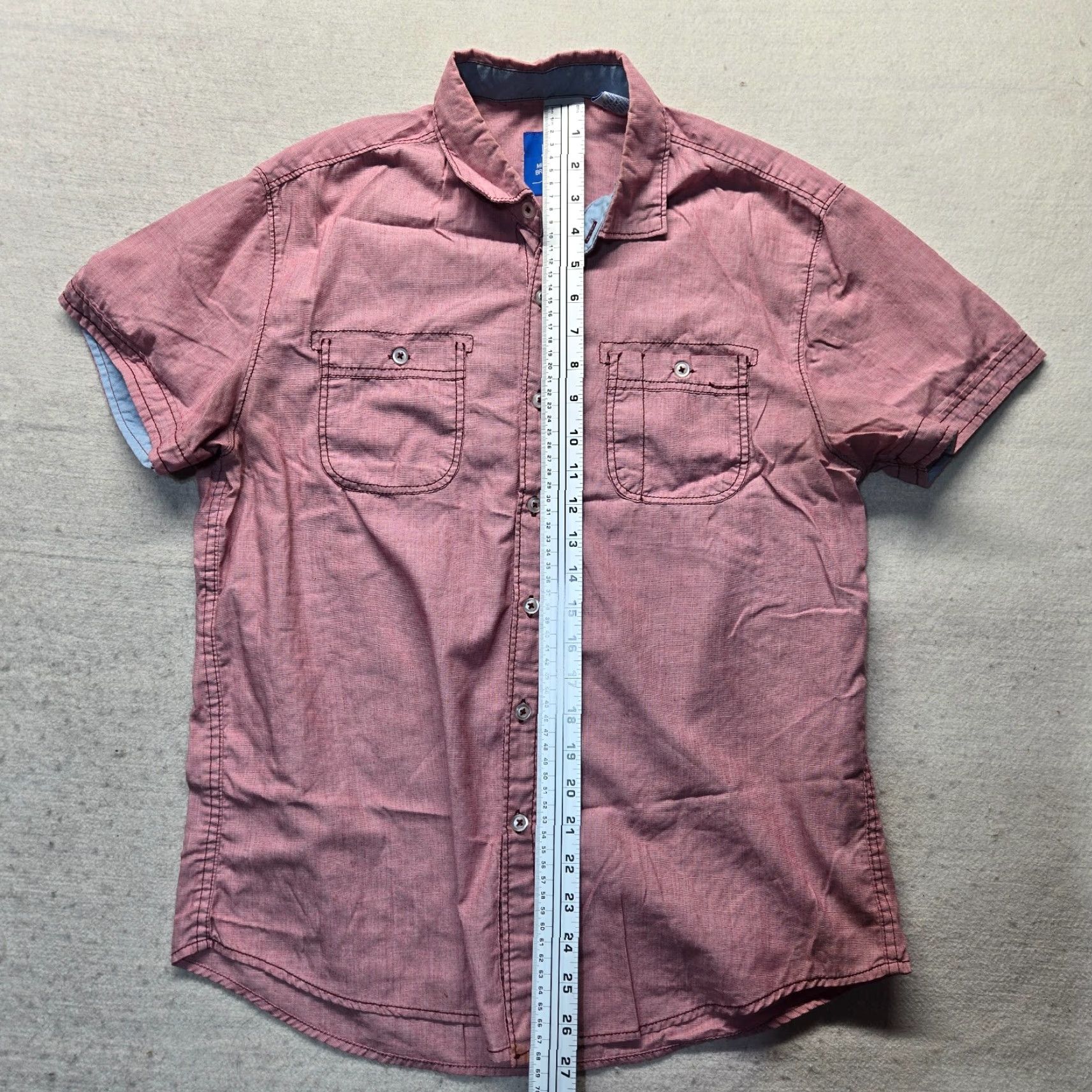 Vintage Michael Brandon Shirt Adult Men's M Red Short Sleeve Button-Up Size US M / EU 48-50 / 2 - 5 Thumbnail