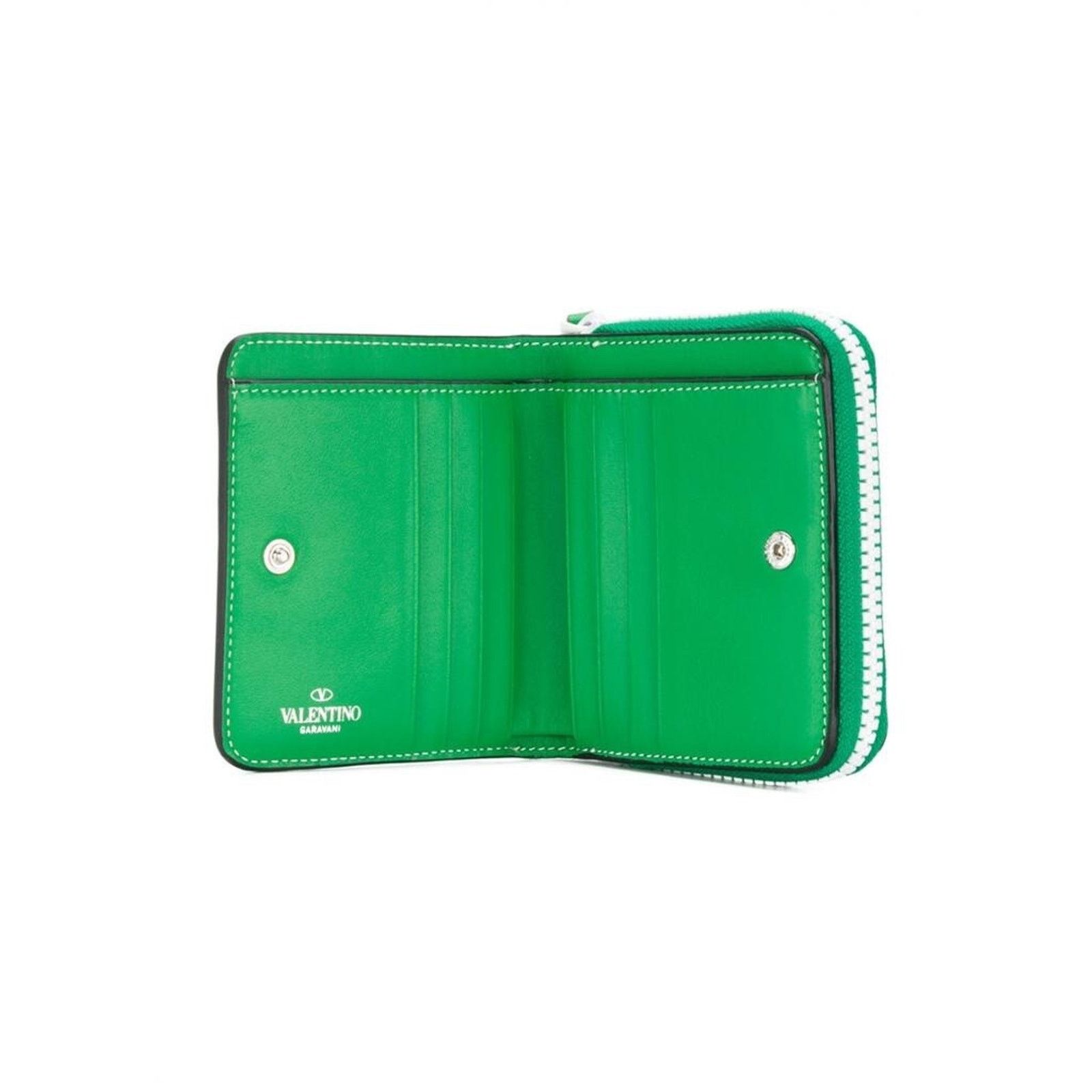 Valentino Valentino Spike Leather Small Zip French Compact Wallet Size ONE SIZE - 6 Thumbnail