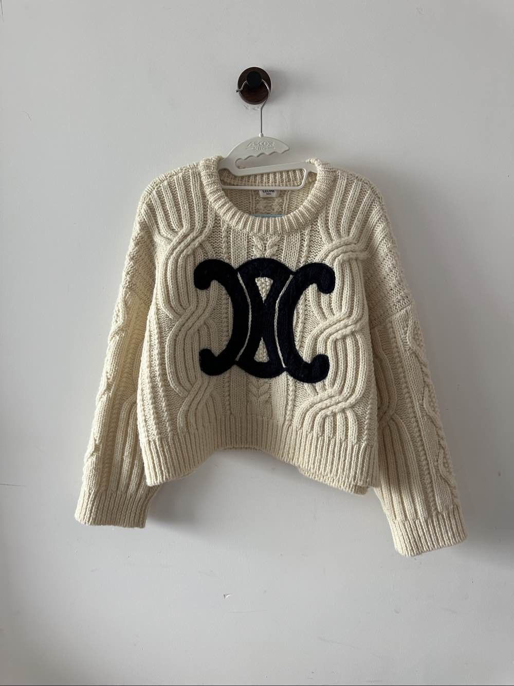 Celine Celine Triomphe Logo Wool Sweater Size M Size M / US 6-8 / IT 42-44 - 1 Thumbnail