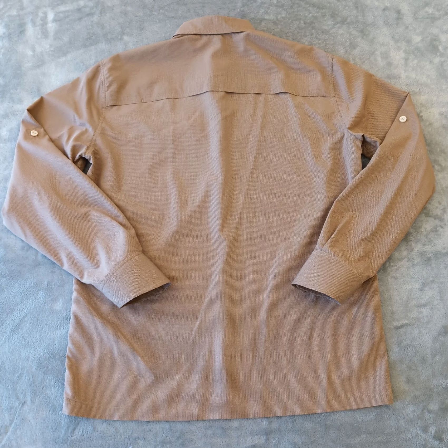 Eddie Bauer Eddie Bauer Sport Shop Shirt Mens Medium Beige Micro Check Long Sleeve Button-Up Breathable Pockets Roll Tab Collar Down Vintage No Size US M / EU 48-50 / 2 - 2 Thumbnail