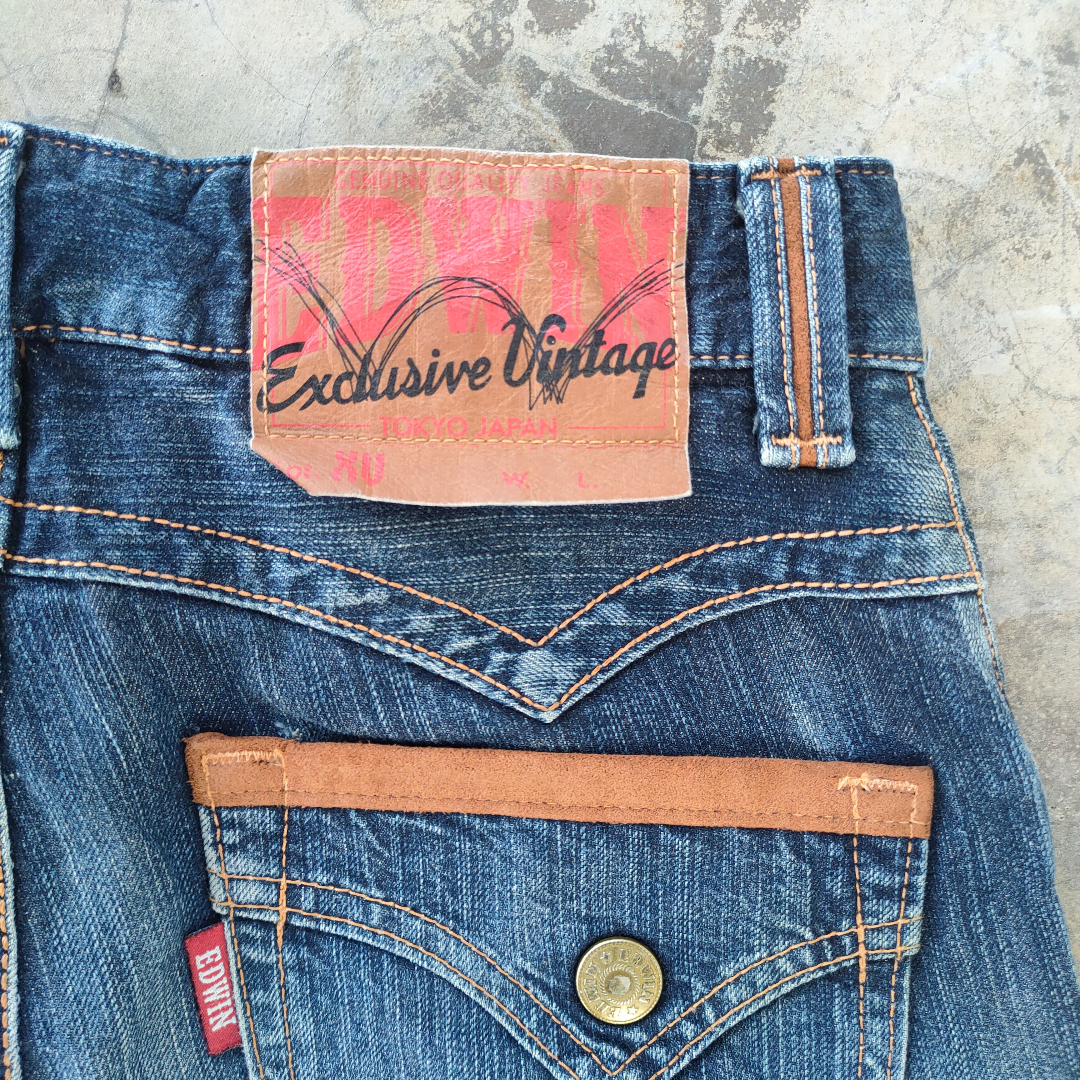 Edwin W32 VINTAGE EDWIN FADED RIPPED JEANS DENIM PANTS Size US 32 / EU 48 - 10 Thumbnail