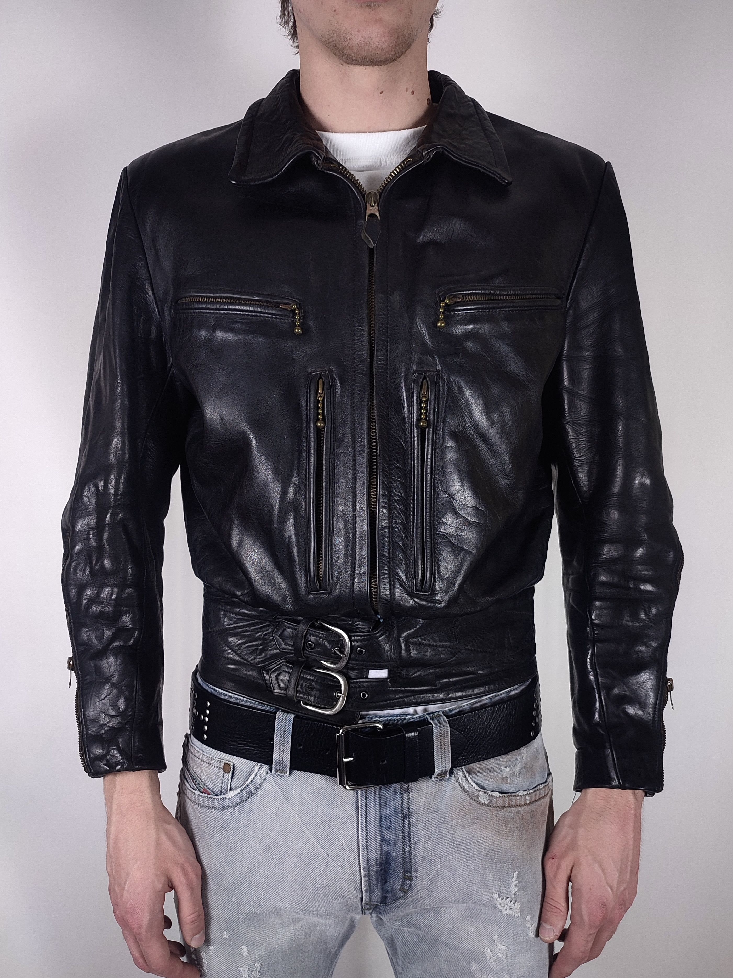 40s German Motorcycle Leather Jacket
