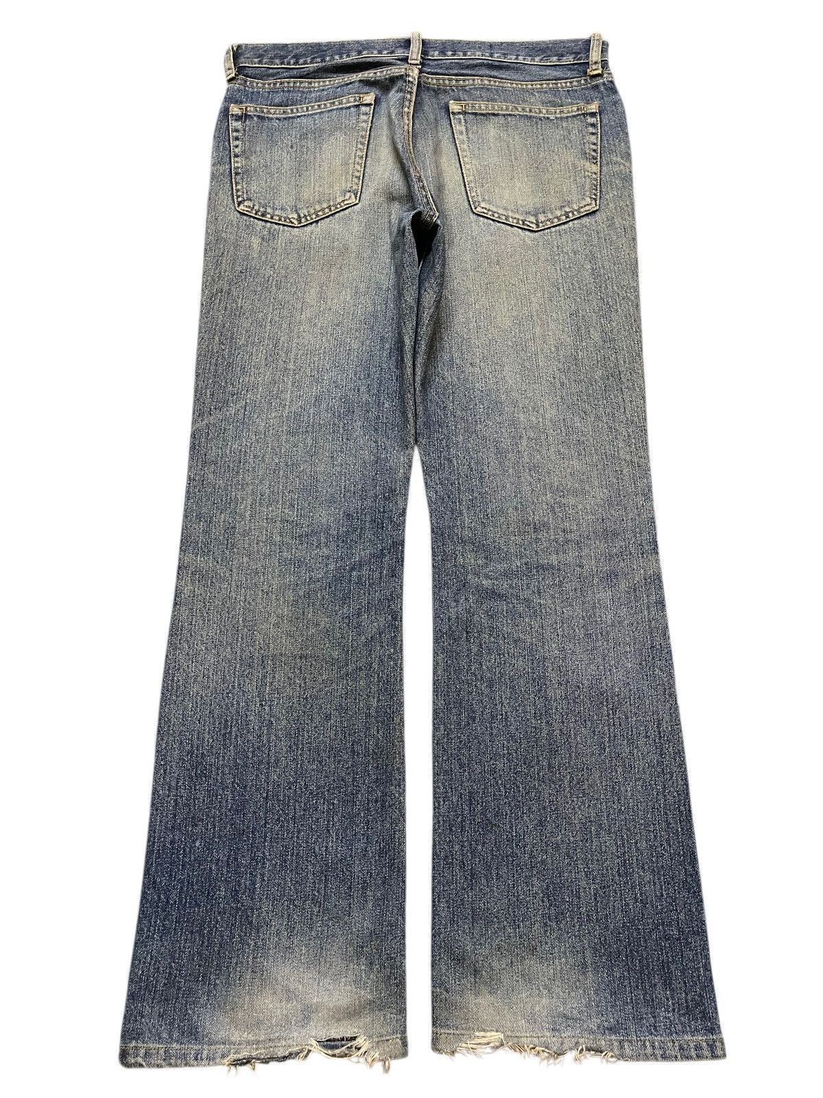Uniqlo Vintage Japanese Uniqlo Mud Wash Distress Bootcut Jeans Size US 32 / EU 48 - 2 Thumbnail