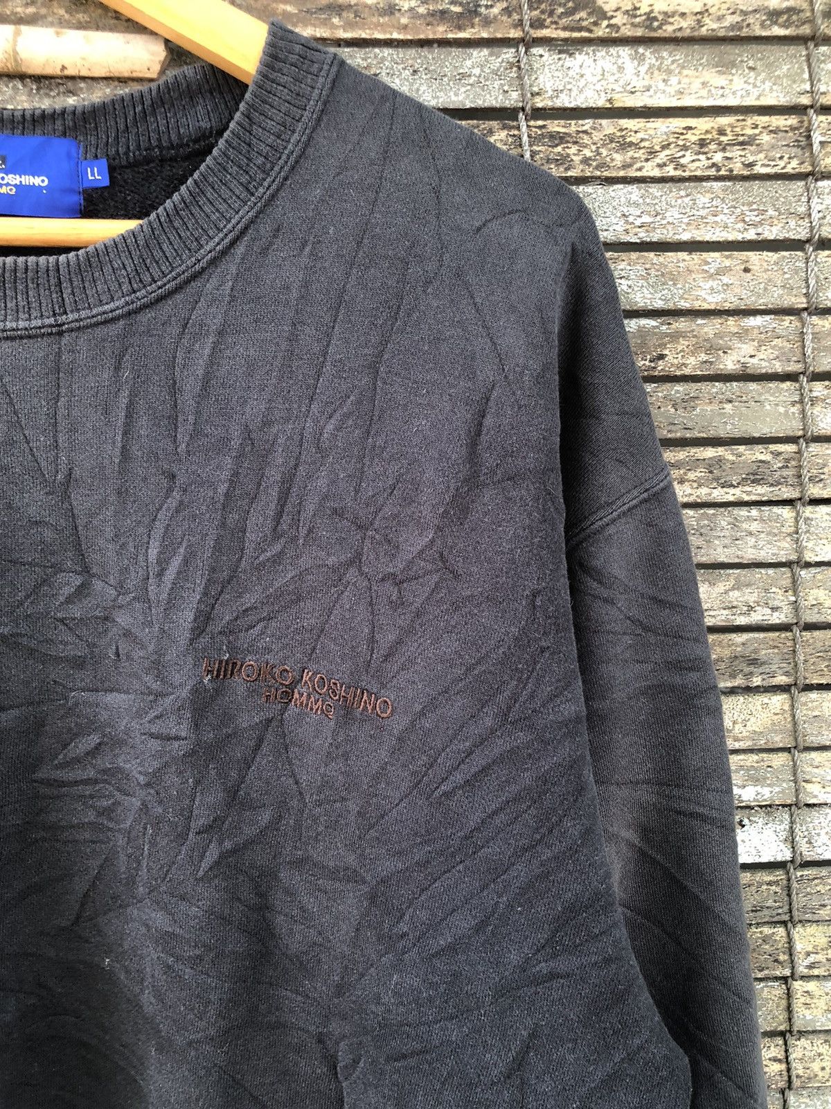 If Six Was Nine × Japanese Brand × Vintage 🔥Vintage 90s🔥Hiroko Koshino Homme Embroidered Sweatshirt Size US XL / EU 56 / 4 - 14 Thumbnail