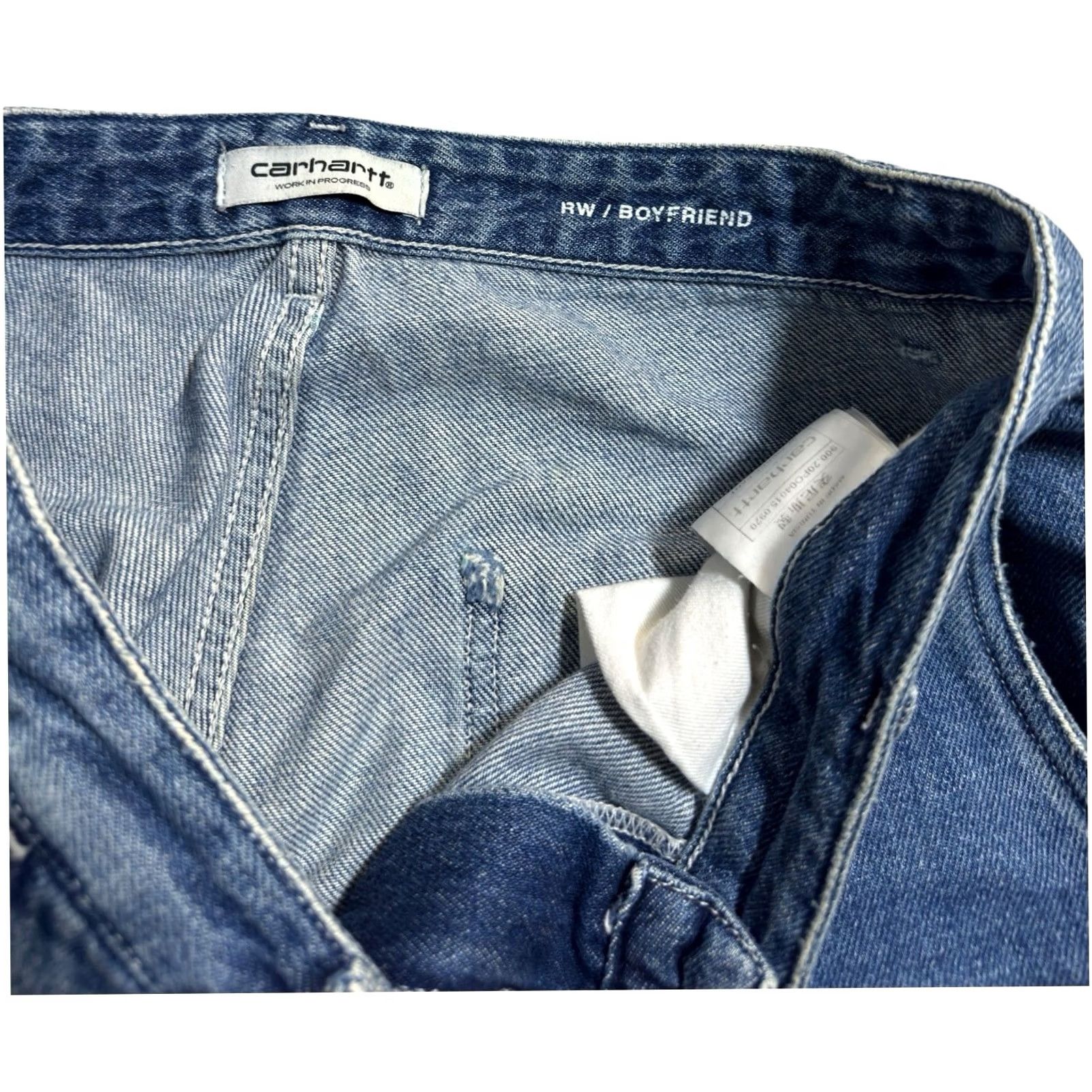 Carhartt Carhartt WIP Work in Progress Carpenter Jeans Womens 30X28 Relaxed Straight RW Size 30" / US 8 / IT 44 - 4 Thumbnail