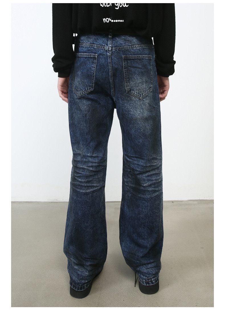 Japanese Brand × Jean American style street ripped jeans men's loose straight Size US 34 / EU 50 - 6 Thumbnail