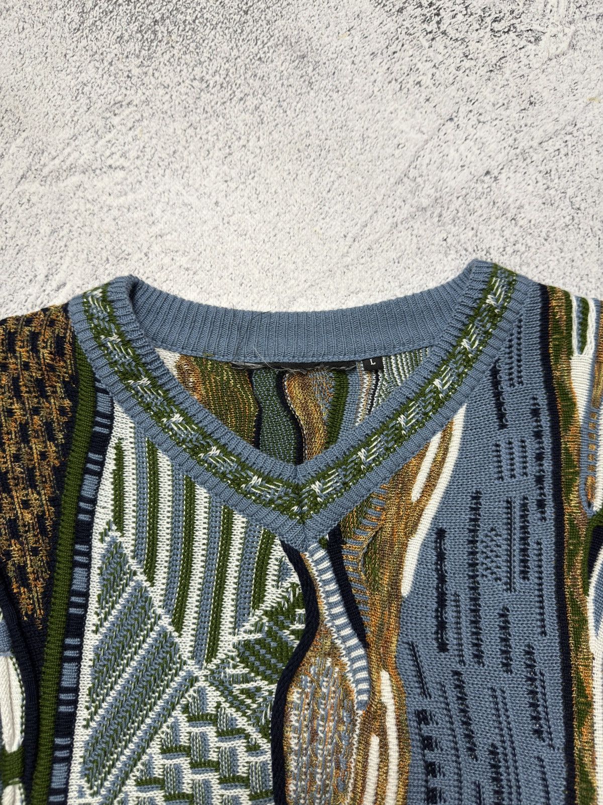 Carlo Colucci 🔥VINTAGE CARLO COLUCCI COOGI STYLE 3D KNIT SWEATER Size US L / EU 52-54 / 3 - 6 Thumbnail