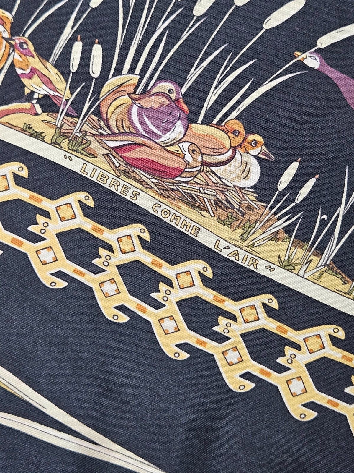 Hermes HERMES Silk Scarf Libres Comme L'Air by Annie Faivre Size ONE SIZE - 4 Thumbnail