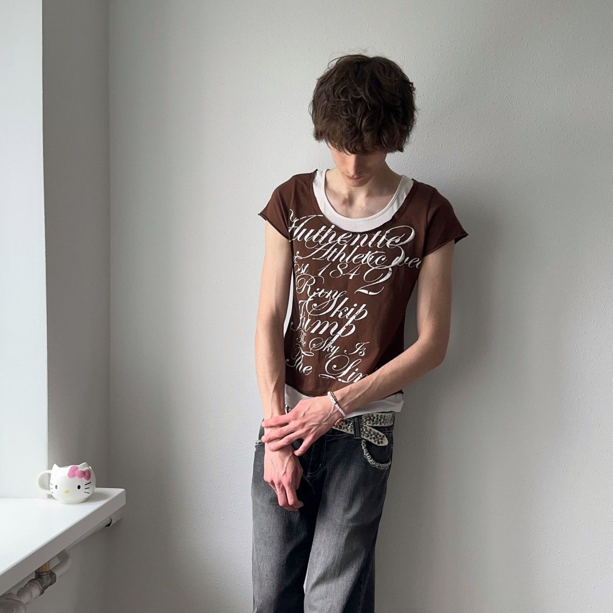 Hysteric Glamour × Undercover Japan Poem T Shirt Double Layered Cop Copine Style Size M / US 6-8 / IT 42-44 - 4 Thumbnail