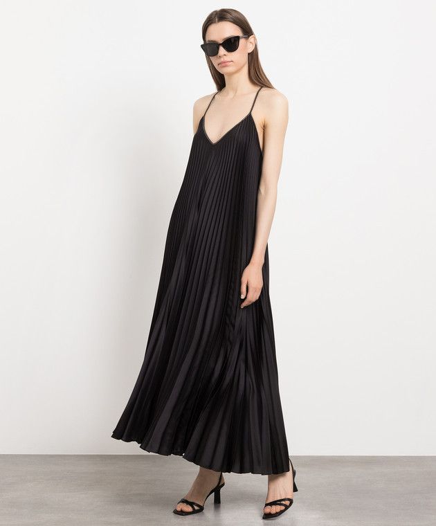 Brunello Cucinelli o1y0725 Midi Dress in Black Size XXL / US 16-18 / IT 52-54 - 2 Thumbnail