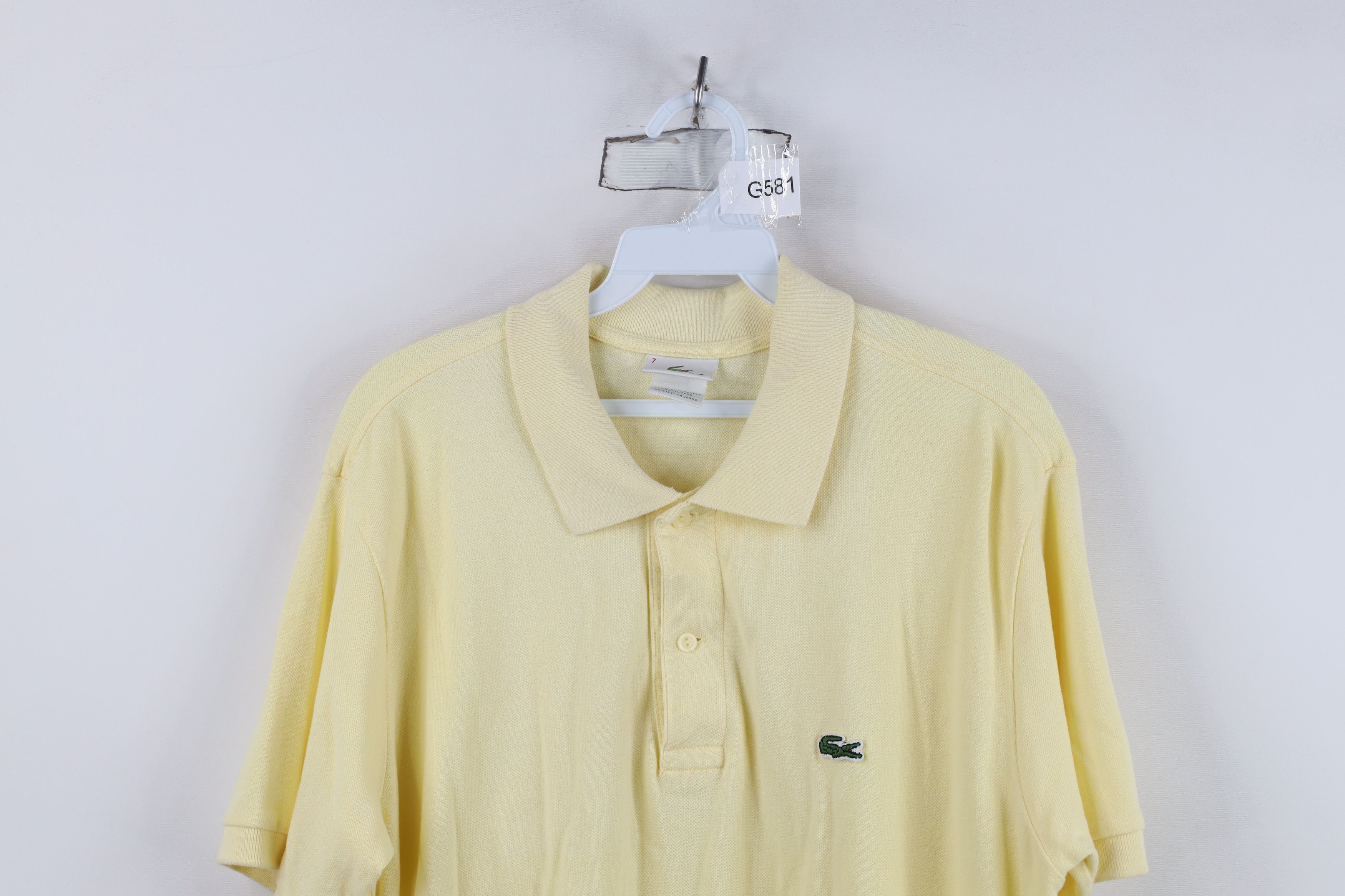 Lacoste Vintage Lacoste Faded Croc Logo Pique Cotton Golf Polo Shirt Size US XL / EU 56 / 4 - 2 Thumbnail