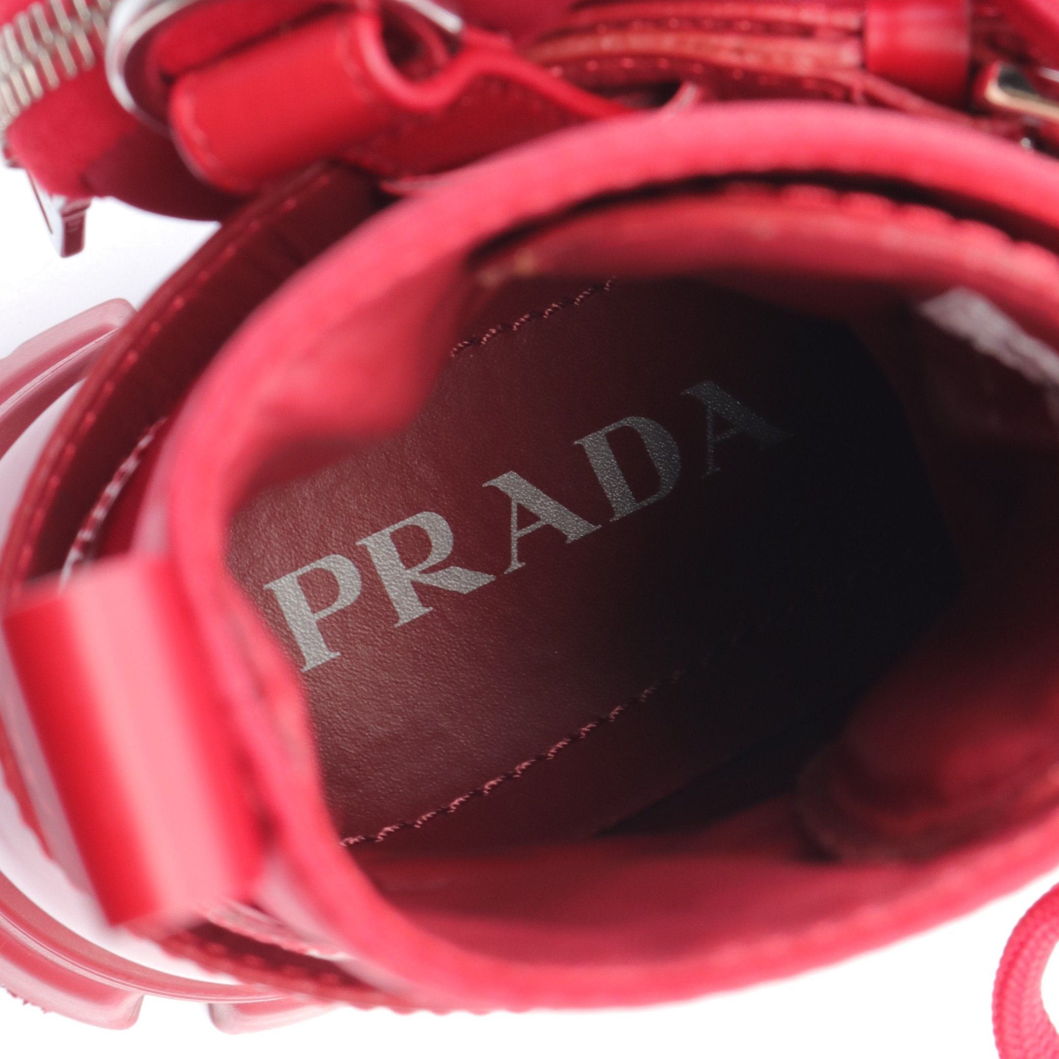Prada Prada boots with box in red nylon and leather Size ONE SIZE - 5 Thumbnail