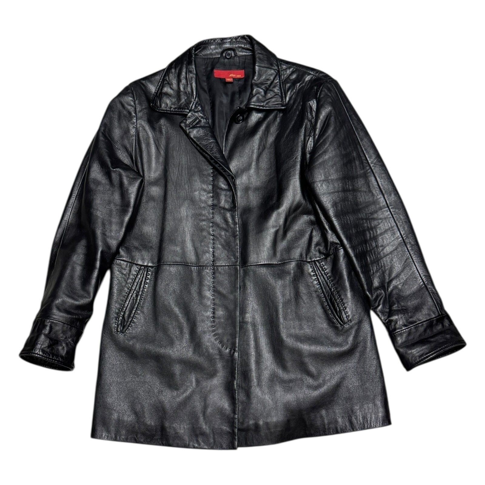 MAX USA GENUINE LEATHER Business Casual Jacket Coat Large