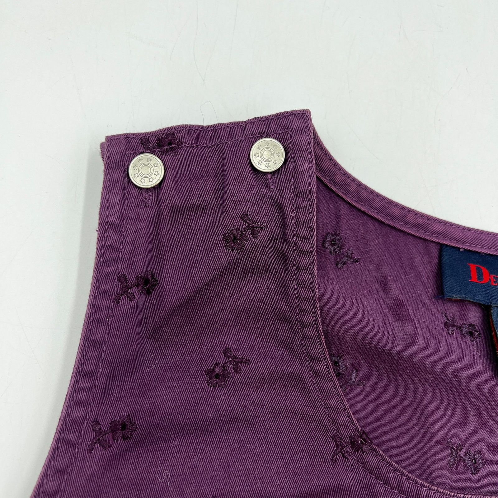 Denim & Co. Denim & Co Eyelet Cotton Twill Sleeveless Maxi Dress Purple Size M / US 6-8 / IT 42-44 - 4 Thumbnail