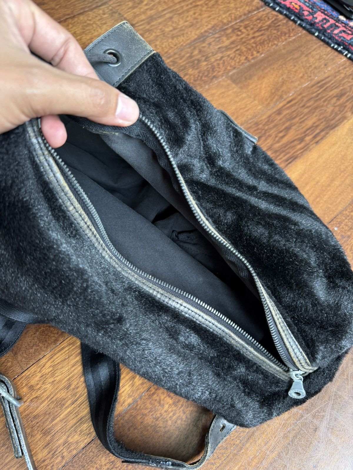 Japanese Brand SAZABY'S HOMME FUR DRAWSTRING BAGPACK Size ONE SIZE - 10 Thumbnail