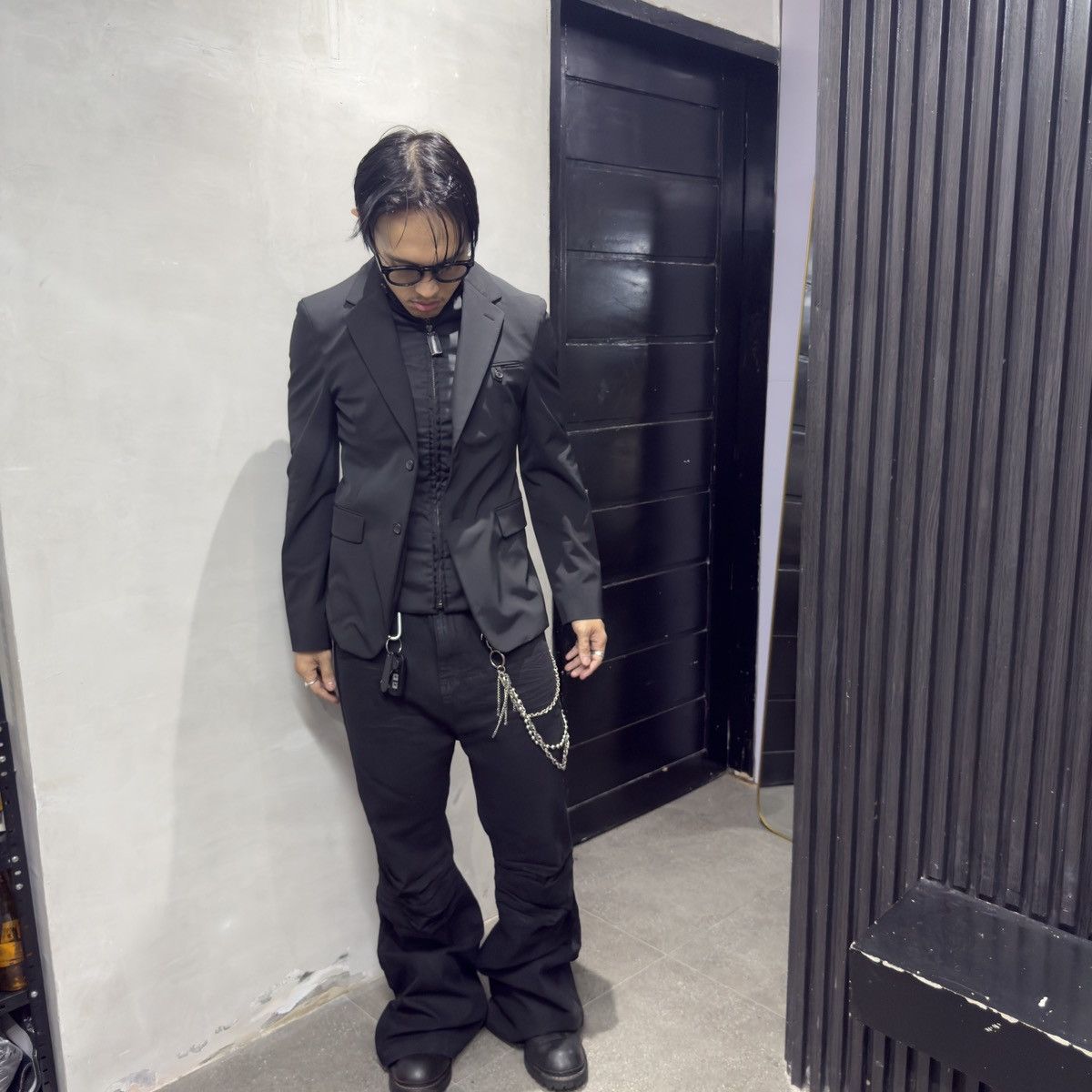Designer × Prada Prada Single Breasted Double Lined Nylon Suit Blazer Size 44R - 11 Thumbnail