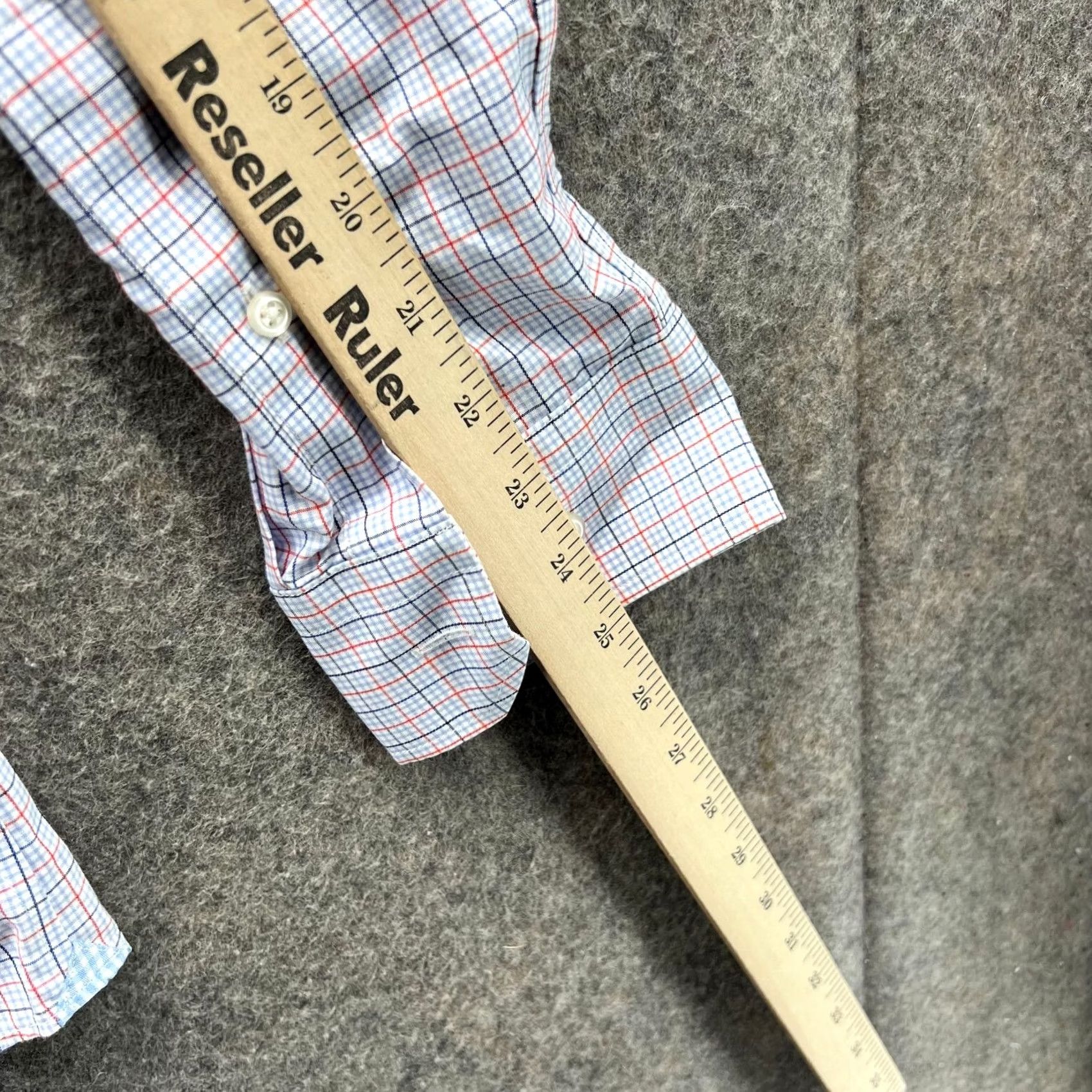 Banana Republic Banana Republic Shirt Mens Large Blue Red Button-Down Stretch Slim Check Dress Casual Office 90s? Size US L / EU 52-54 / 3 - 4 Thumbnail