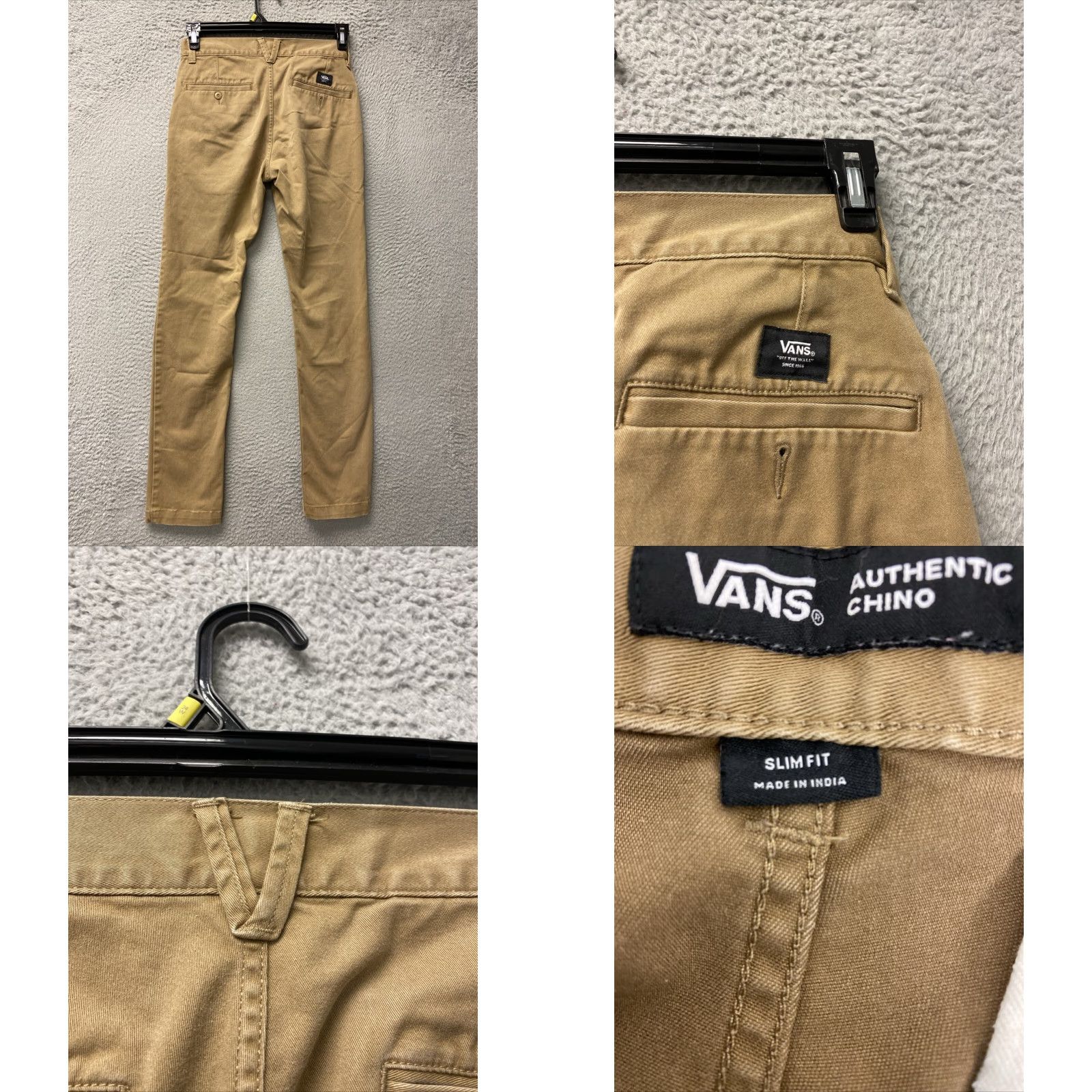 Vans VANS Slim Fit Mens Pant Jeans 27x31 Brown Twill Chino Pants /109-63 Size US 27 - 8 Thumbnail