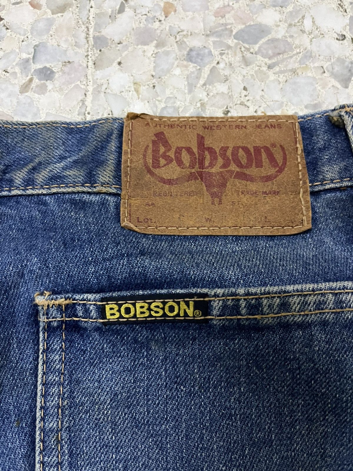 Vintage Bobson Made in Japan 70s Bell Bottom Jeans Scovill Hardware Size US 33 - 7 Thumbnail