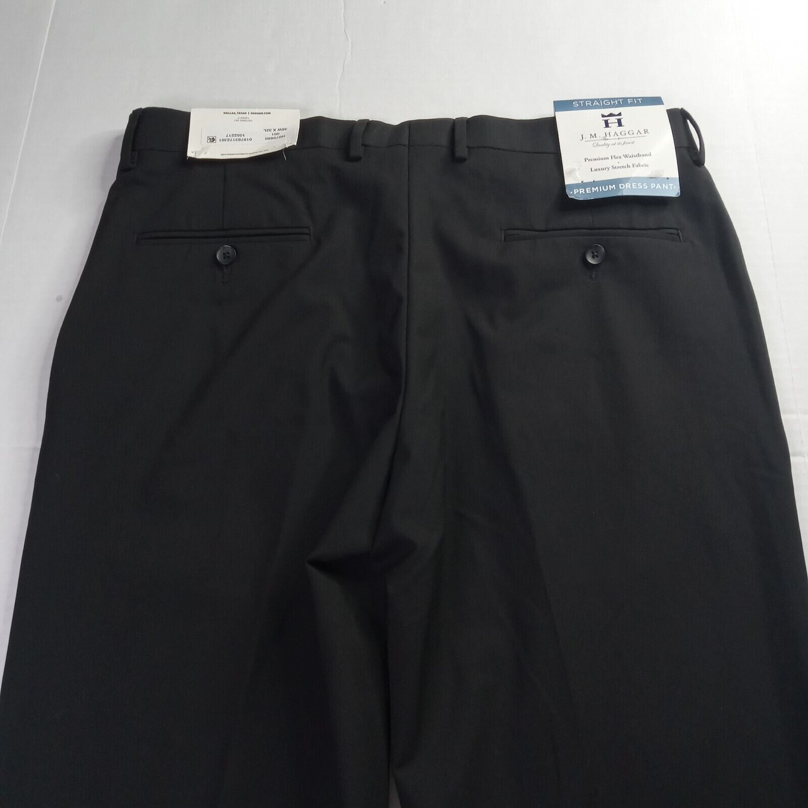 Haggar Haggar Dress Pants Men's 36x32 Black Straight Fit Flat Front Size US 36 / EU 52 - 8 Thumbnail