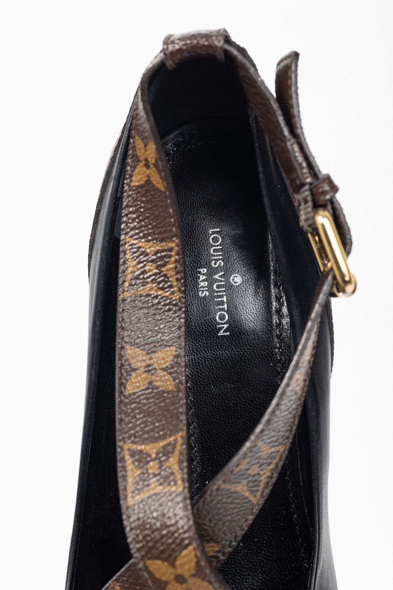 Louis Vuitton Louis Vuitton Matchmake Leather & Monogram Crossover Pumps Size US 8 / IT 38 - 10 Thumbnail