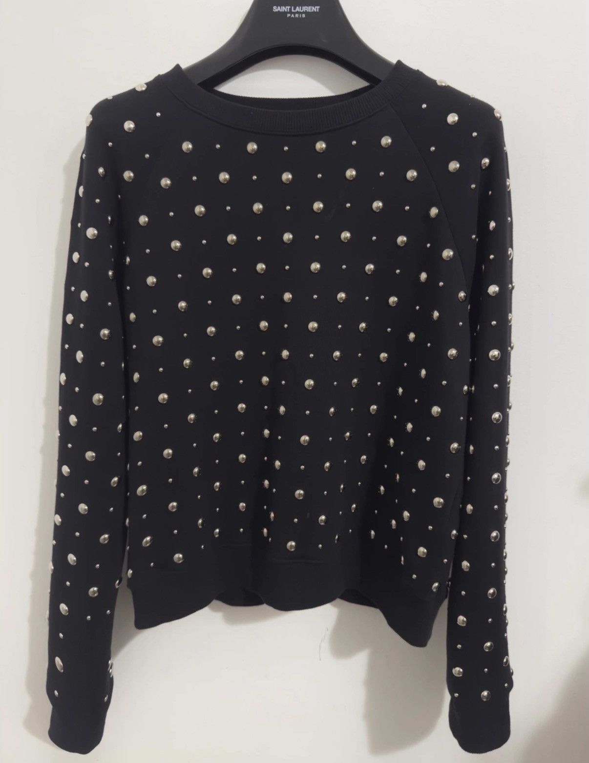 Saint Laurent Paris Saint Laurent (SLP) 14FW Crewneck Full-Studded Sweatshirt Size US L / EU 52-54 / 3 - 1 Thumbnail