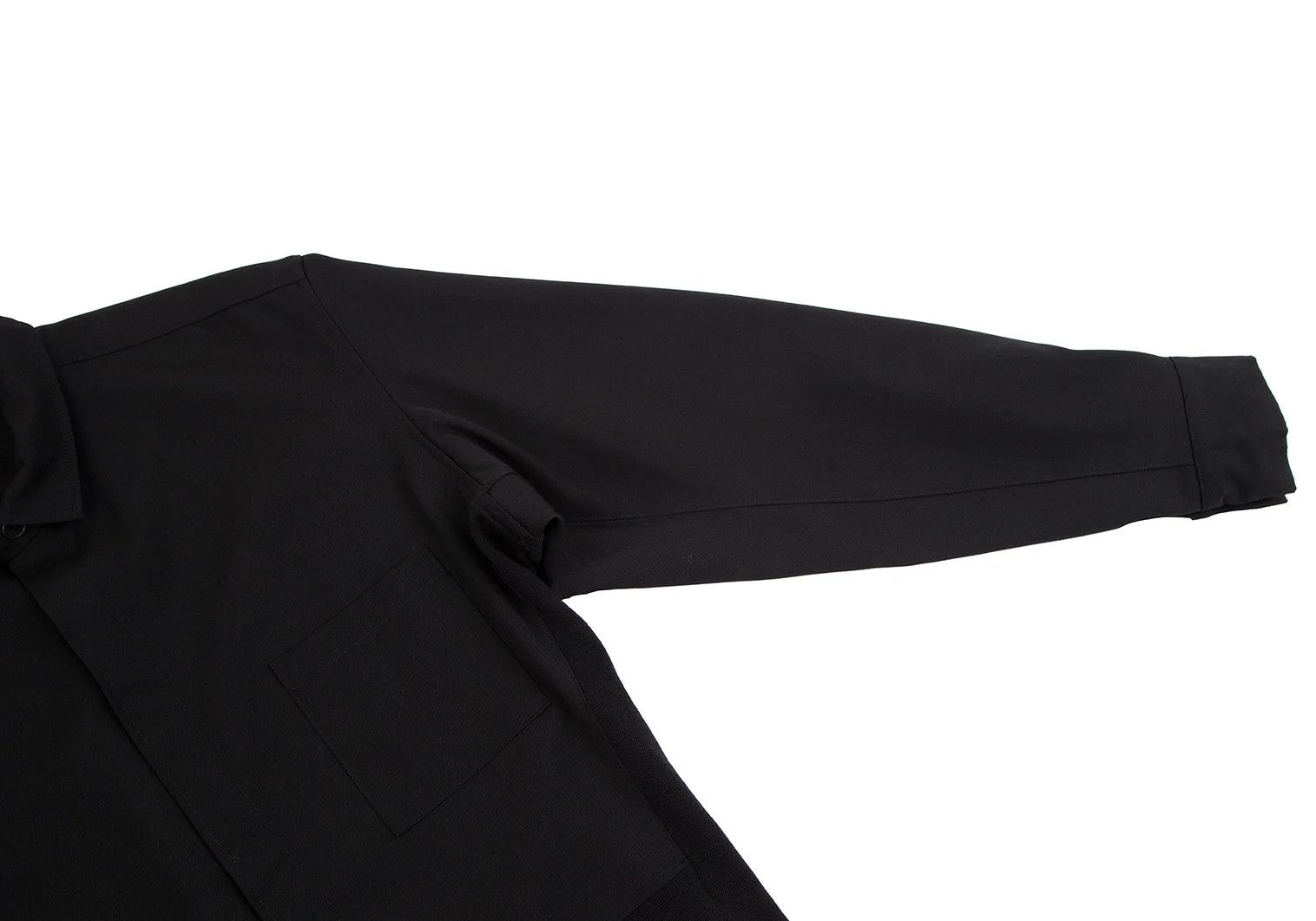 Yohji Yamamoto Yohji Yamamoto Ribbed Cuff Knit Wool Shirt Size US M / EU 48-50 / 2 - 7 Thumbnail